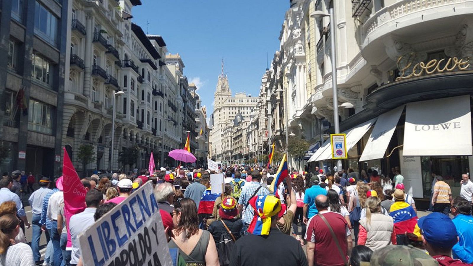 Marcha en Madrid en contra del presidente de Venezuela