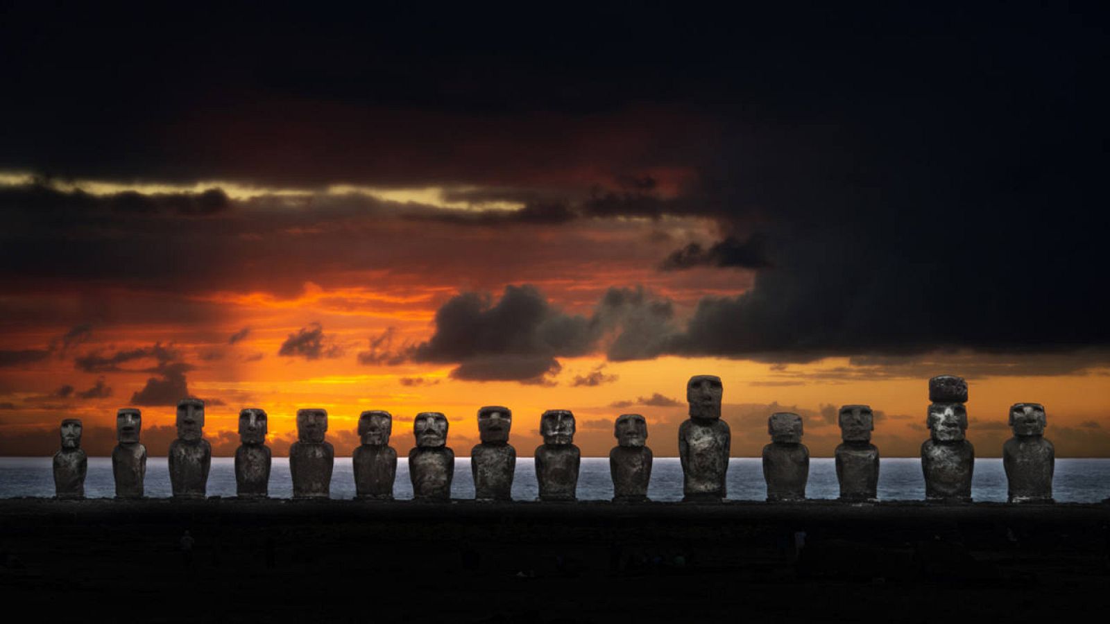 Parque Nacional de Rapa Nui en la Isla de Pascua, Chile