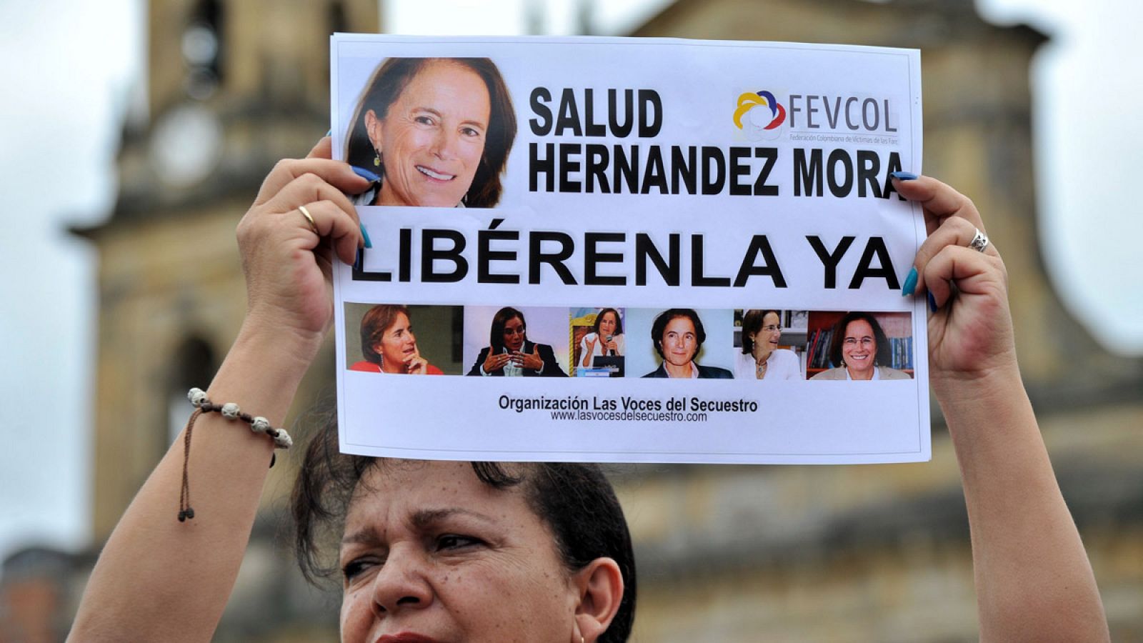 Los colombianos se han manifestado para pedir la liberación de Hernández-Mora y los otros dos reporteros desaparecidos.