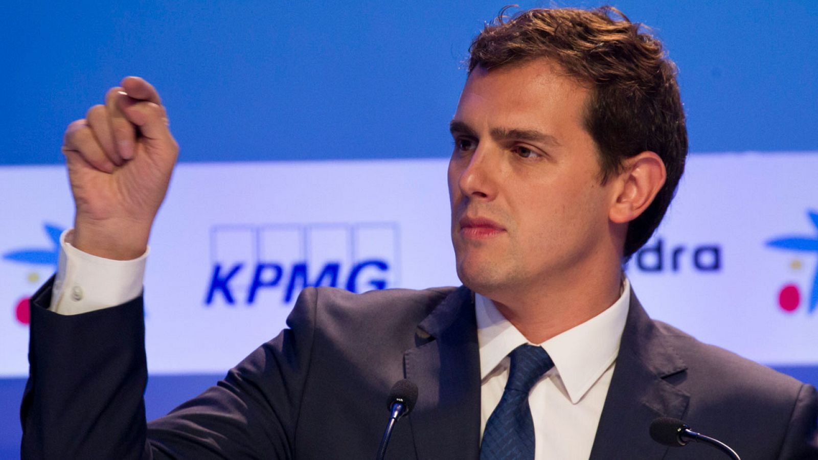 El presidente de Ciudadanos, Albert Rivera, durante su intervención en las jornadas del Círculo de Economía