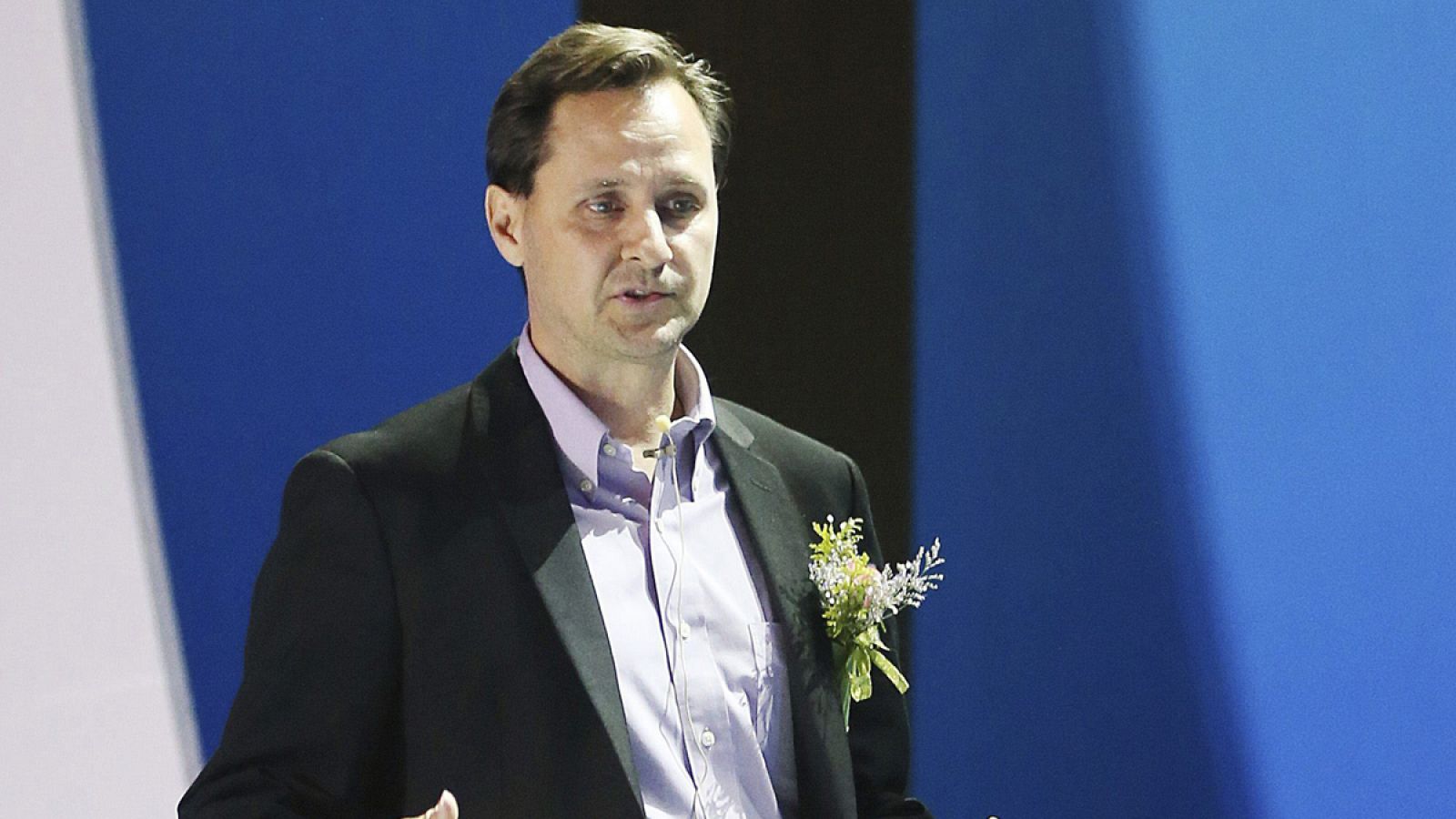 Hugh Herr Premio Princesa de Asturias de Investigación Científica durante una conferencia internacional en Goyang, en Corea del Sur el 11 de octubre de 2012