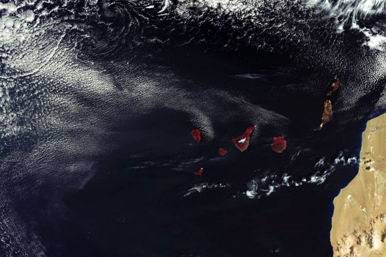 Primera imagen de las islas Canarias del satélite Sentinel-3A