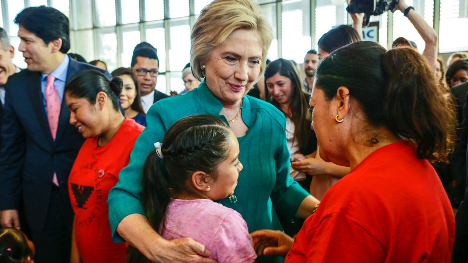 La candidata demócrata, Hillary Clinton, el pasado sábado en California.