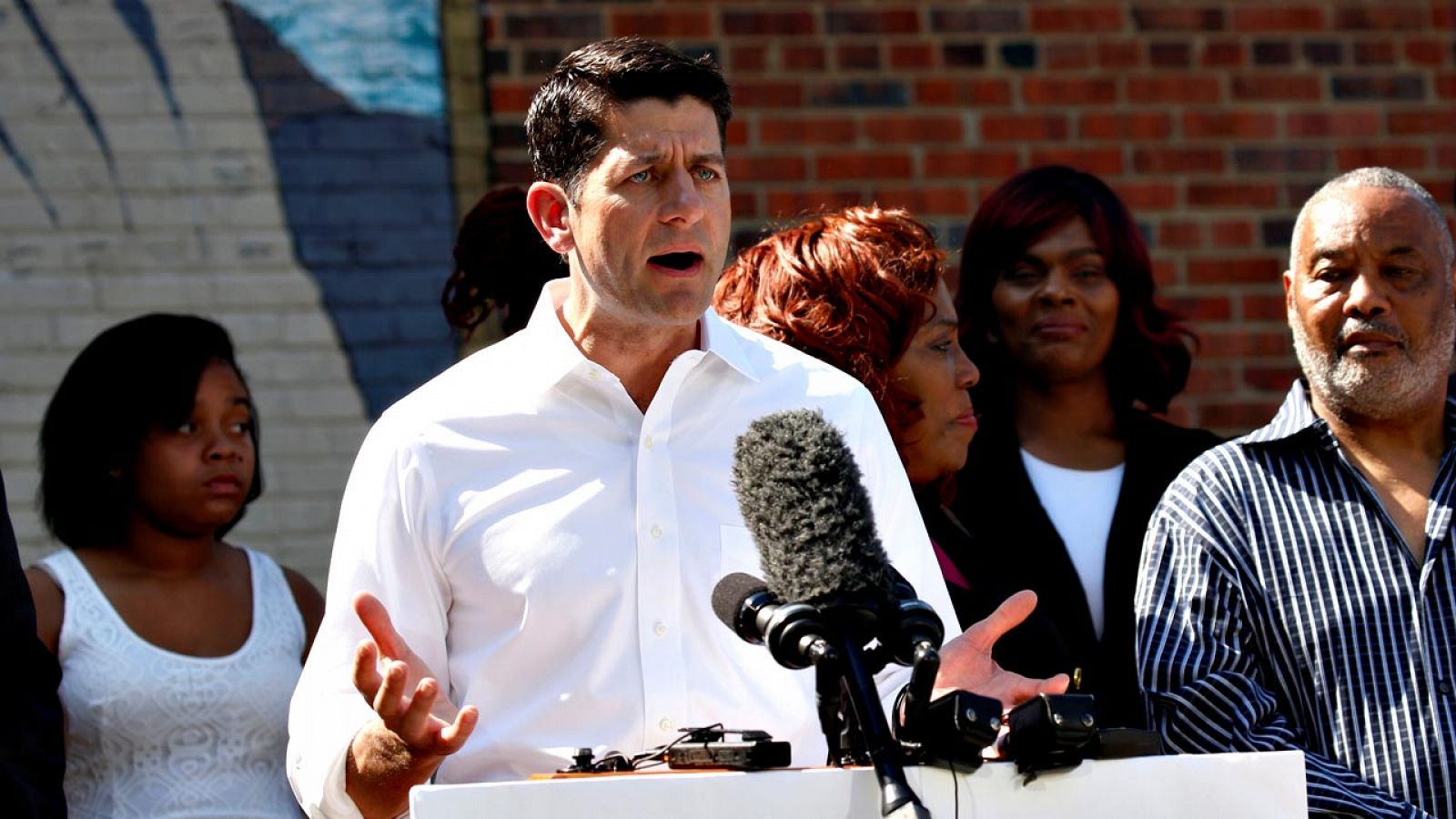 El presidente de la Cámara de Representantes de Estados Unidos, Paul Ryan, en un acto contra la pobreza