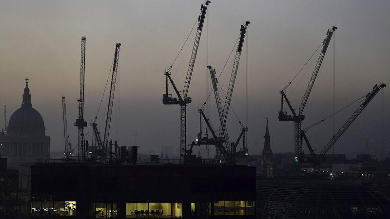 Grúas de construcción en Londres