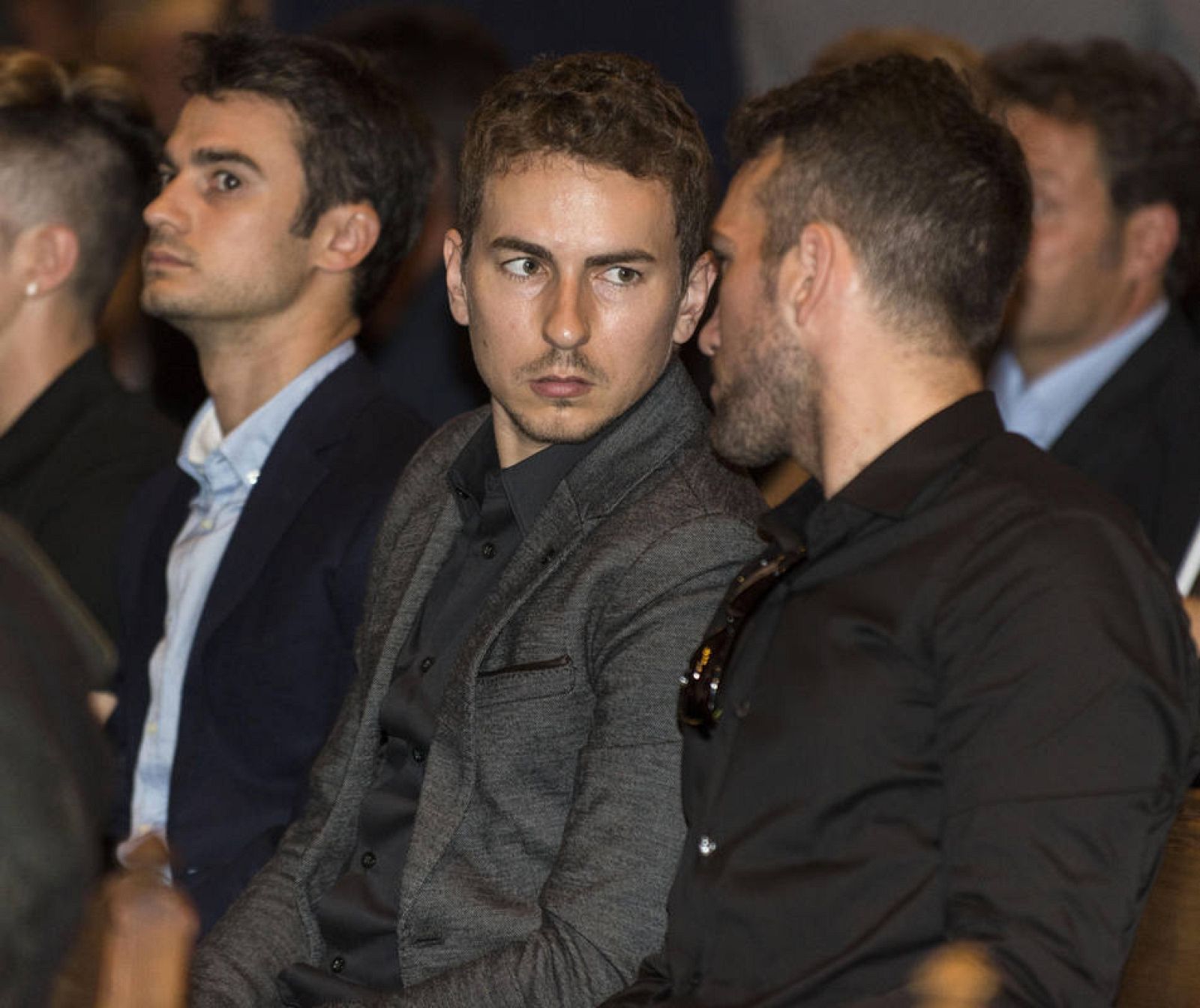 Jorge Lorenzo asiste al funeral del piloto mallorquín Luis Salom.