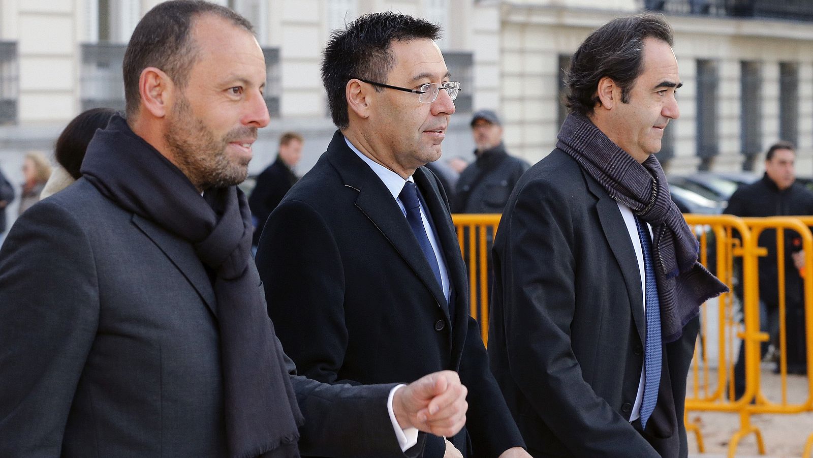 Bartomeu y Rosell, en su llegada a la Audiencia Nacional el pasado mes de febrero.