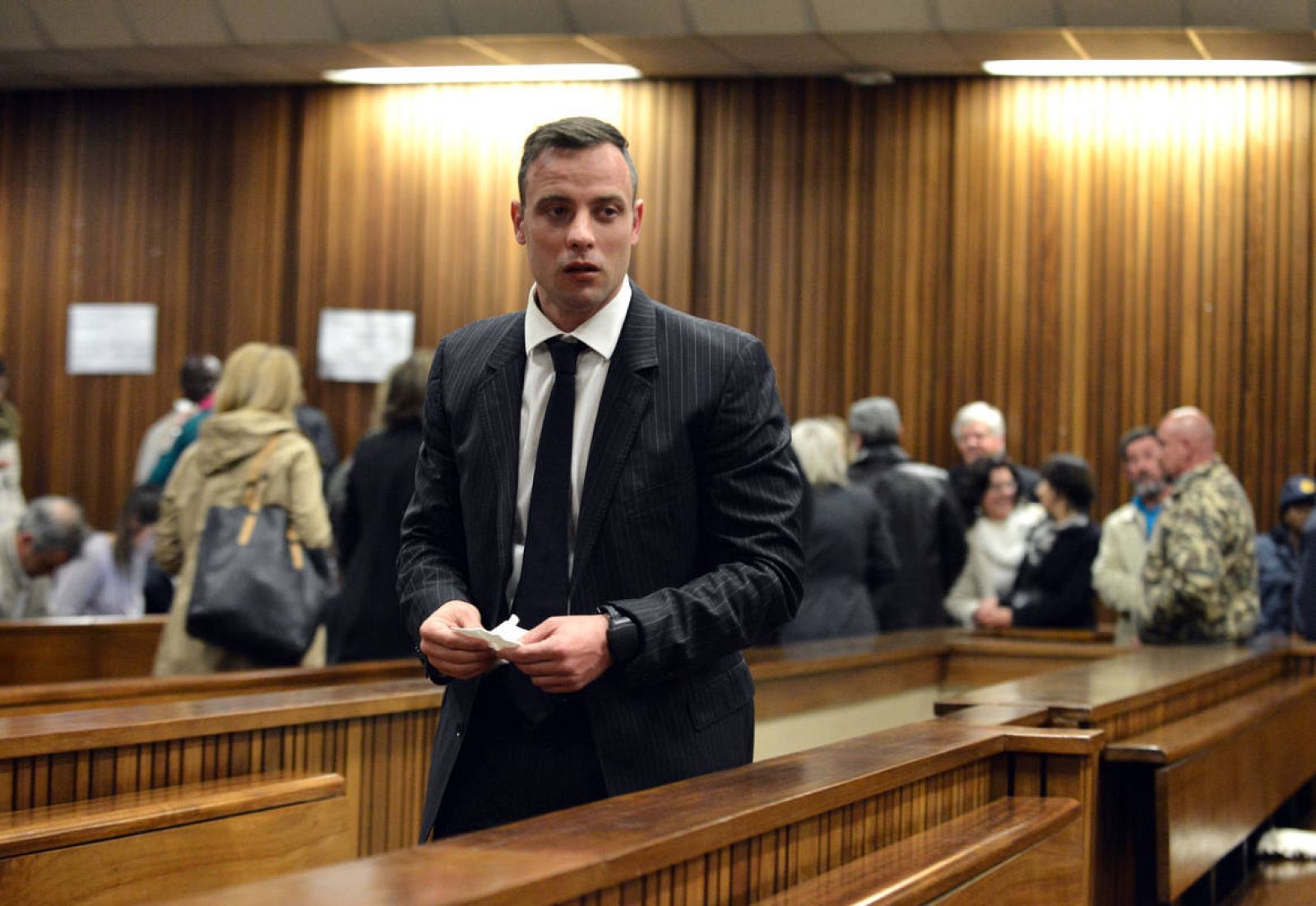 Imagen del atleta Oscar Pistorius en el juicio.