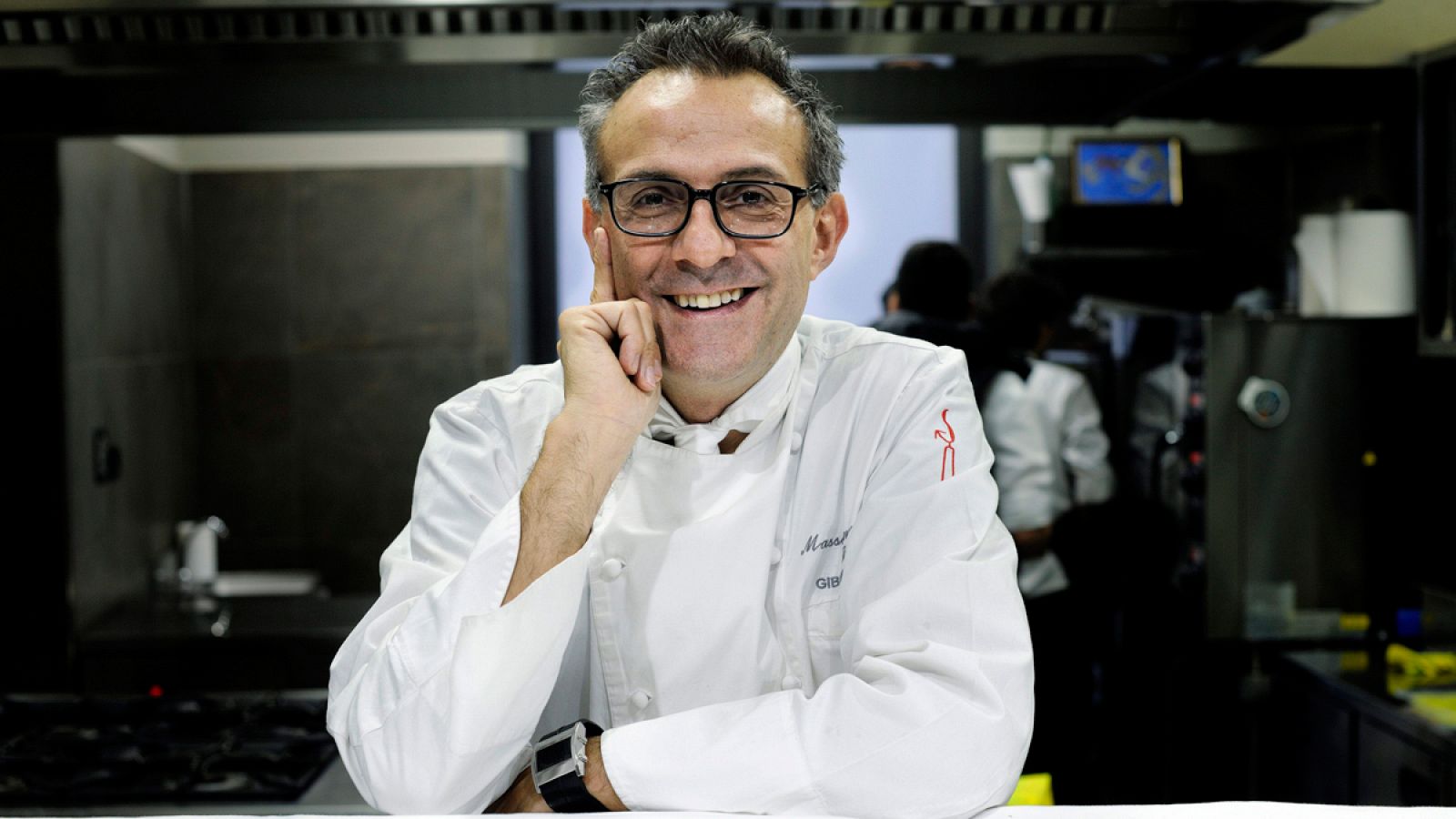 Imagen de archivo del chef italiano Massimo Bottura del restaurante Osteria Francescana