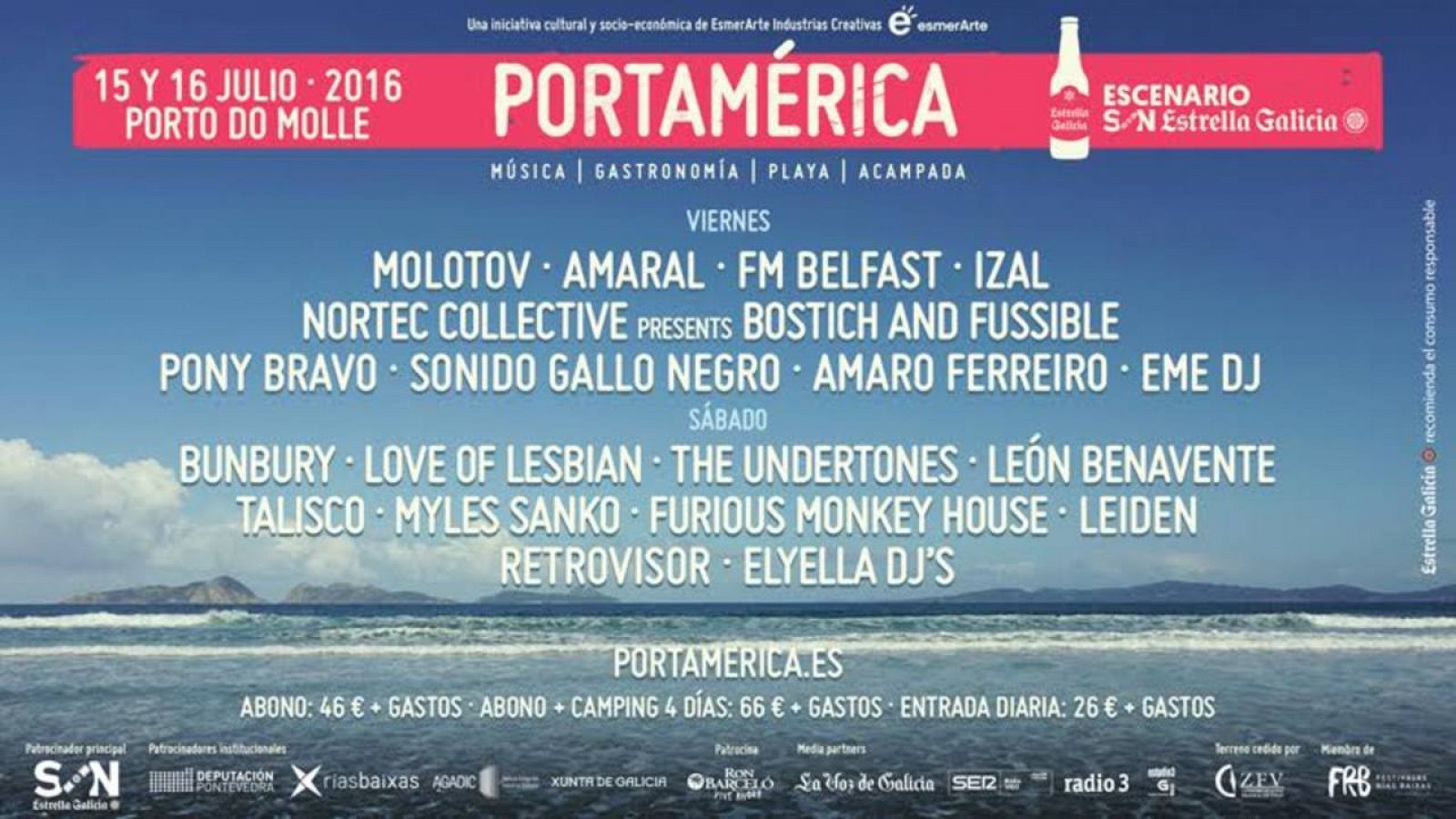 El Festival PortAmérica se celebra los días 15 y 16 de julio en Porto do Molle