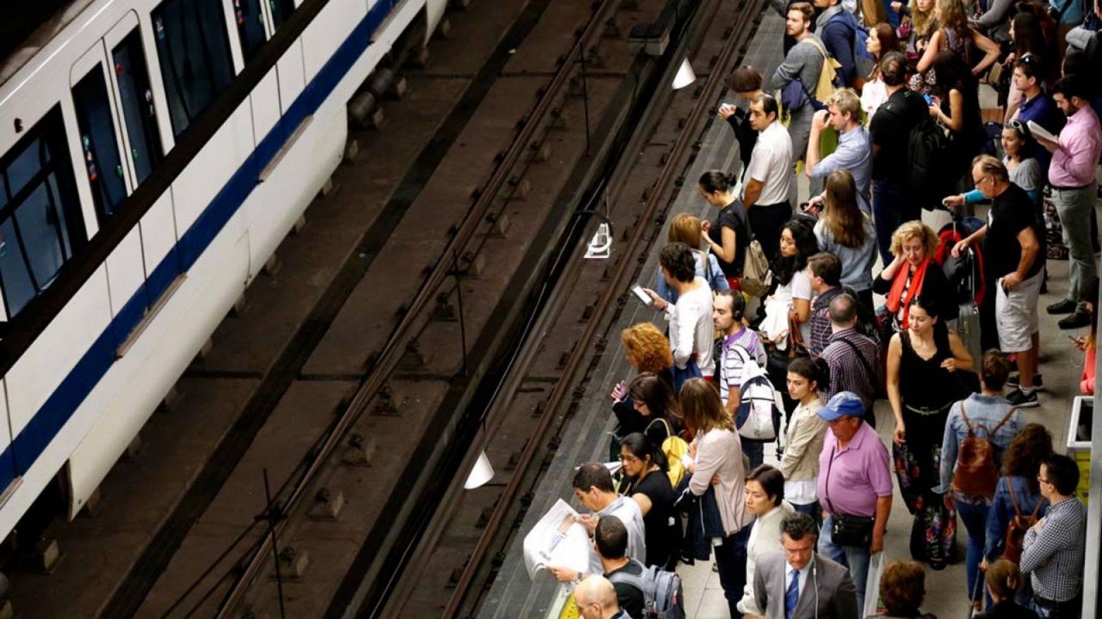 Imagen del Metro de Madrid durante la jornada de paros de este miércoles