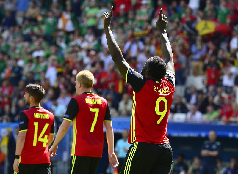 Lukaku, protagonista del partido contra Irlanda por su doblete.