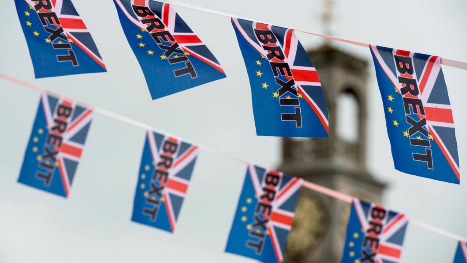  Banderas pro 'Brexit' en la localidad inglesa de Ramsgate en una imagen del pasado 13 de junio.