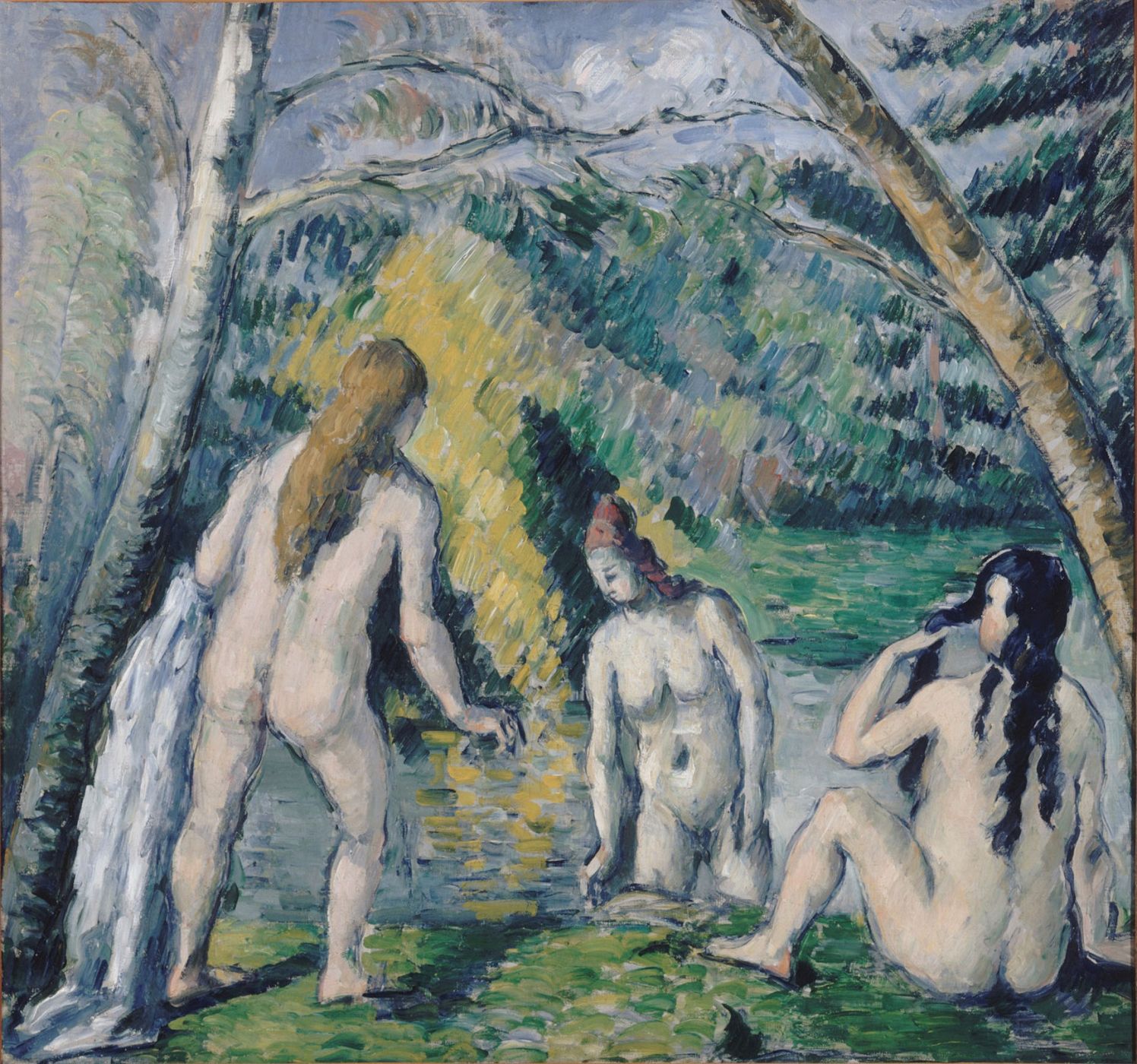 'Las tres bañistas', Cezanne, (1879-82, Petit Palais, Musée des Beaux-Arts de la Ville de Paris)