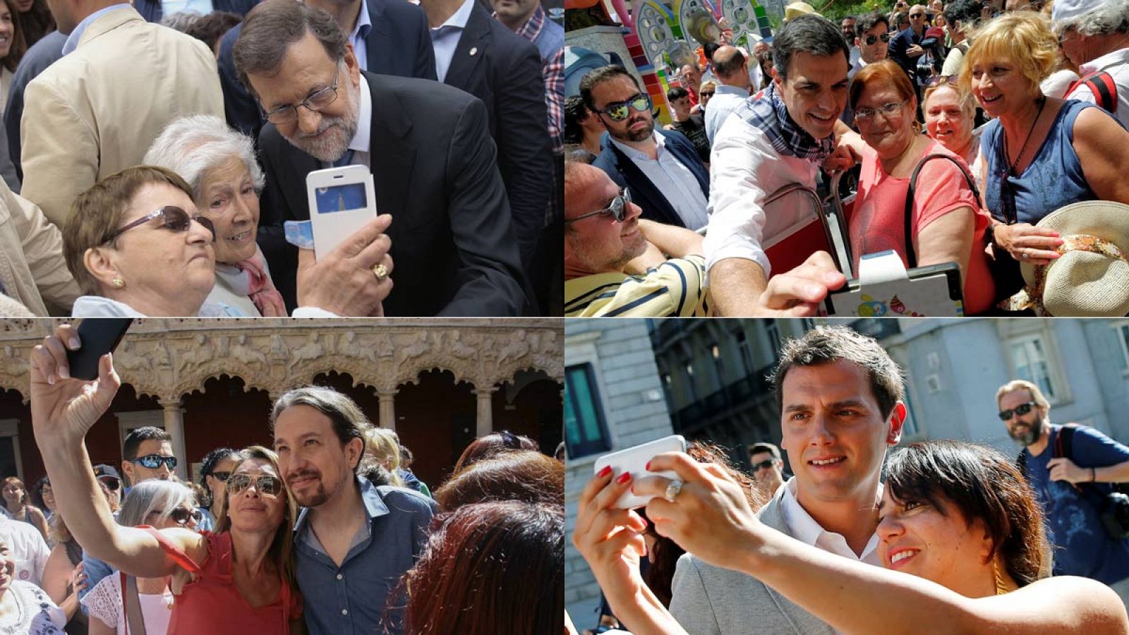 Los candidatos no han parado de hacerse fotografías durante la campaña.