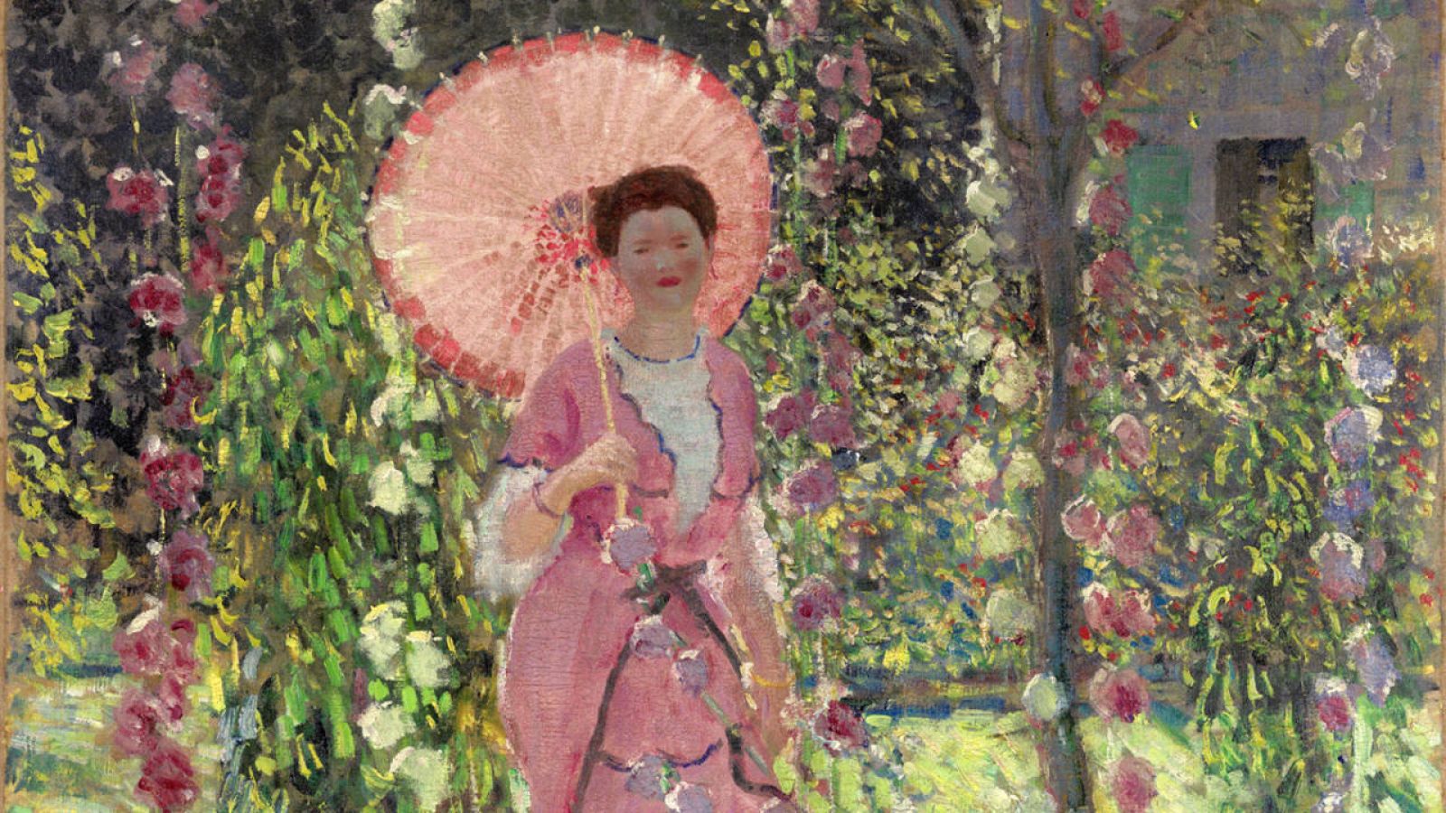  'Malvarrosas', 1913, de Frederick Carl Frieseke (Museo Thyssen - Bornemisza)