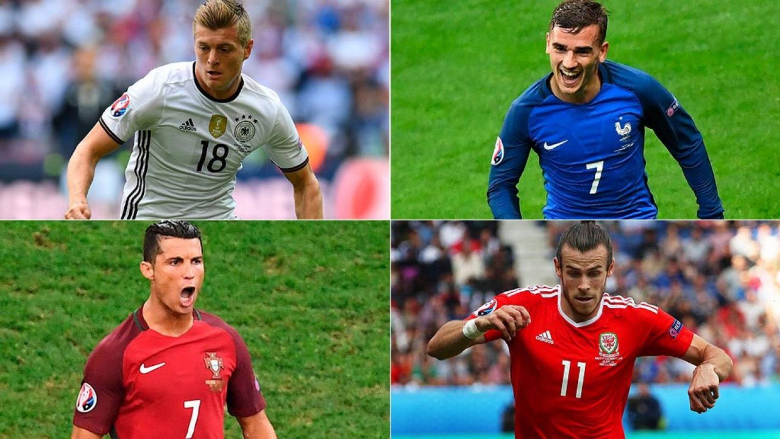 Kroos, Griezmann, Cristiano Ronaldo y Bale, estrellas de la Liga en semifinales de la Eurocopa.