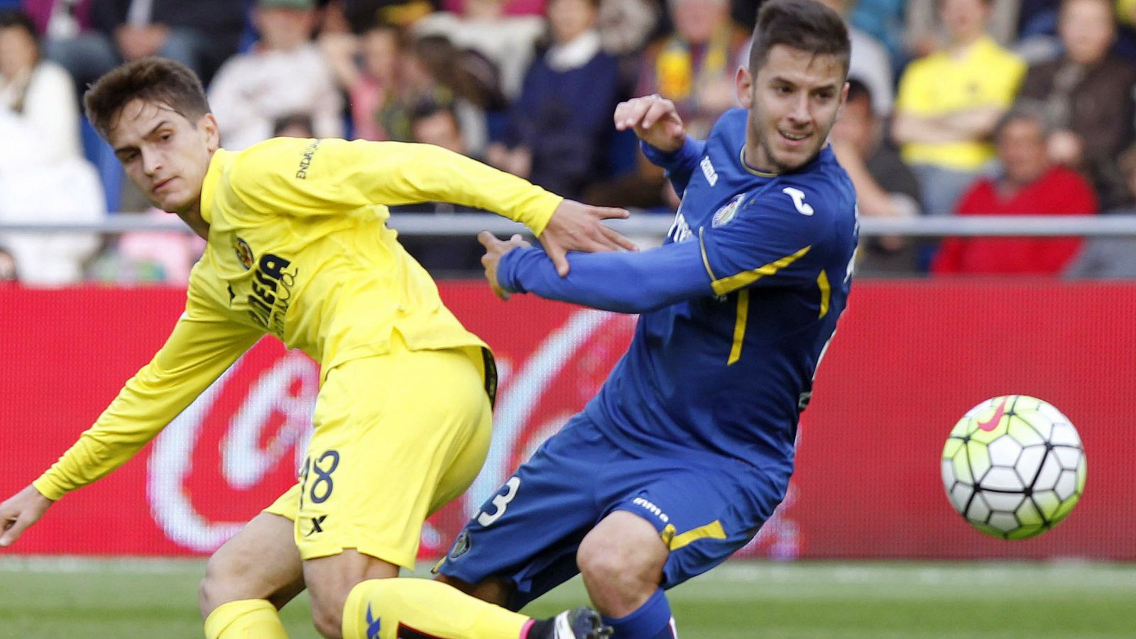 Álvaro Medrán, en un partido con el Getafe ante el Villarreal.