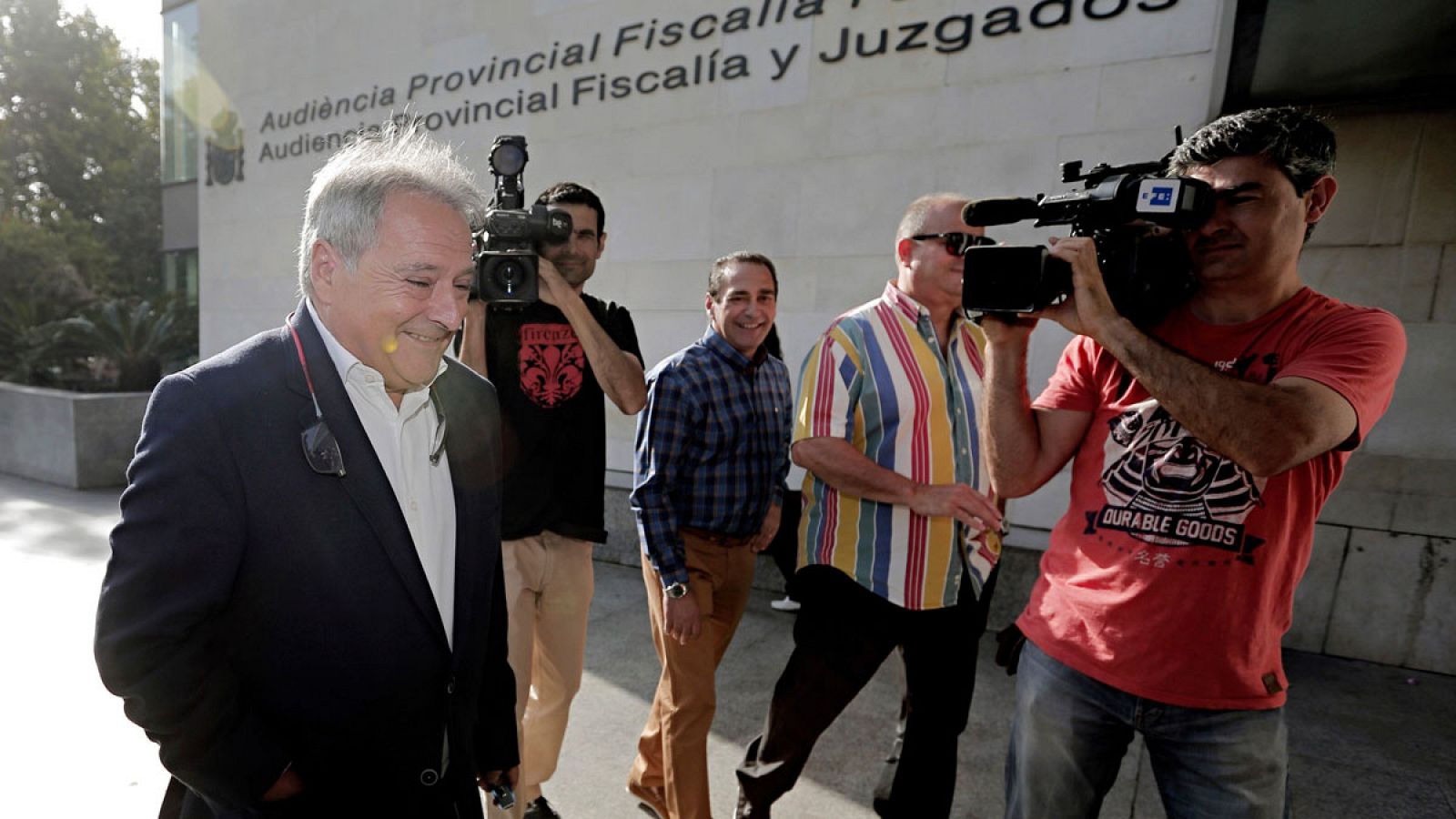 El expresidente de la Diputación de Valencia, Alfonso Rus, llegando a la Ciudad de Justicia de Valencia.