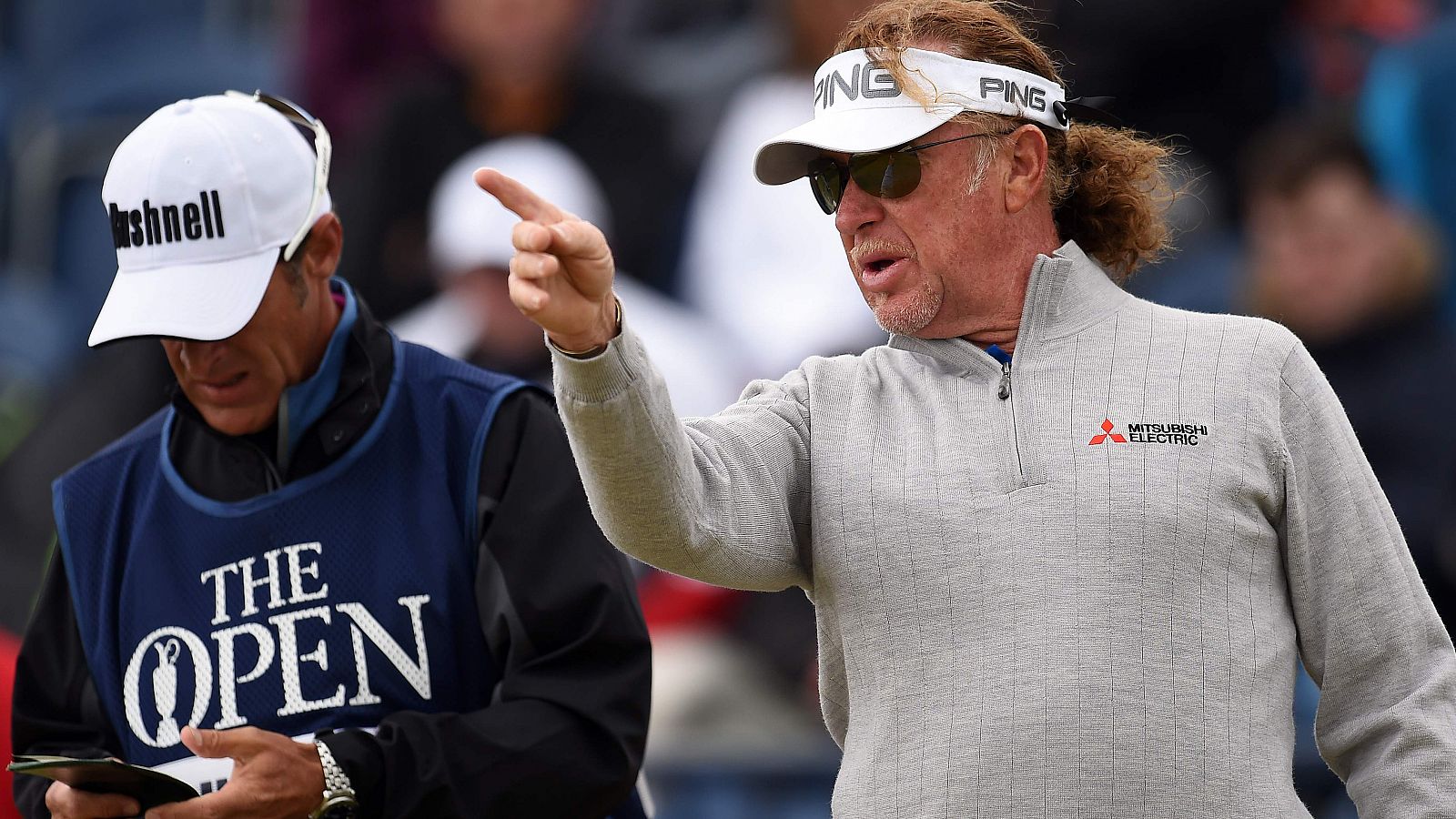 El golfista español Miguel Ángel Jiménez, en el Royal Troon de Escocia