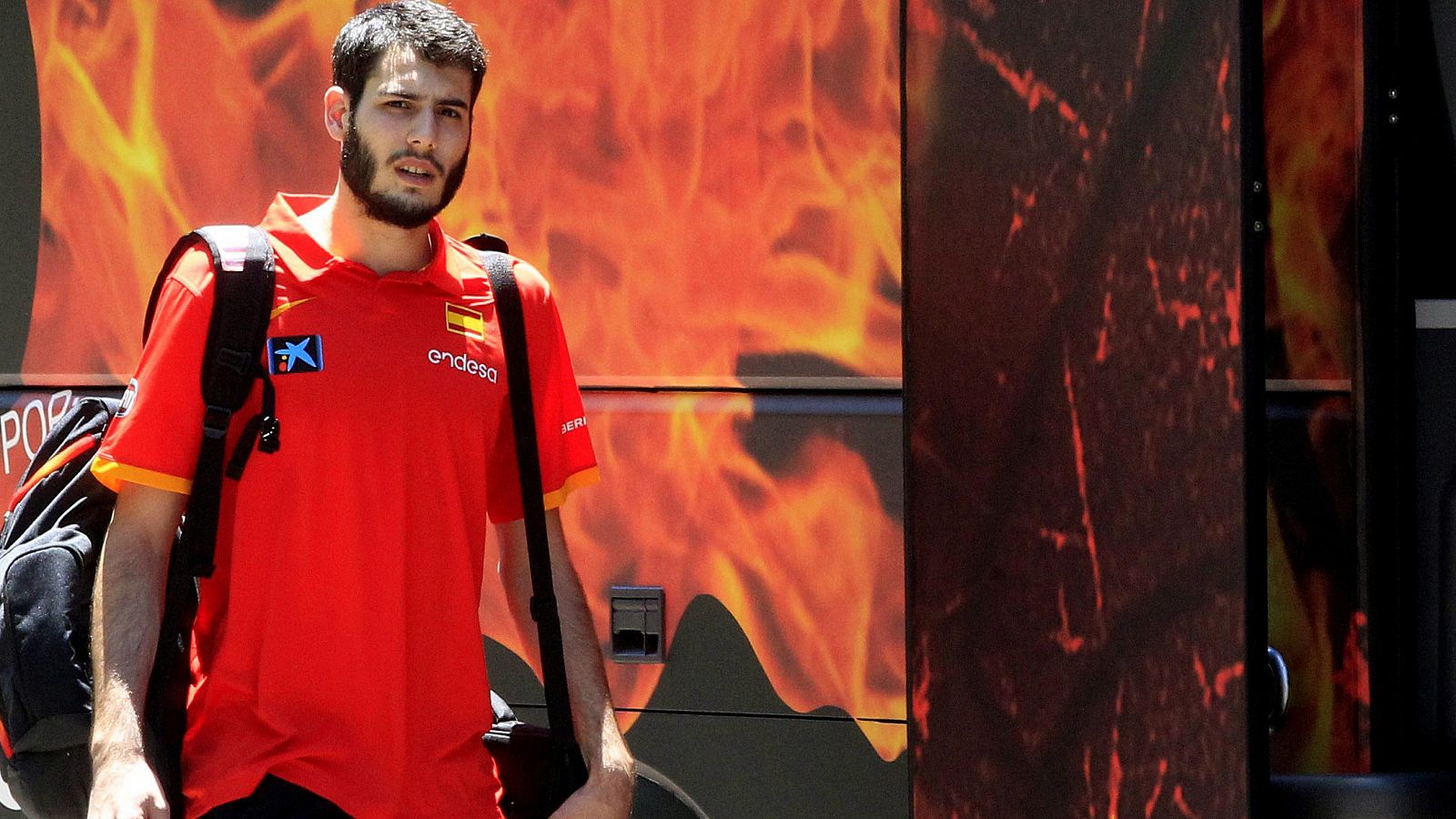 Álex Abrines, en la concentración de la selección española.