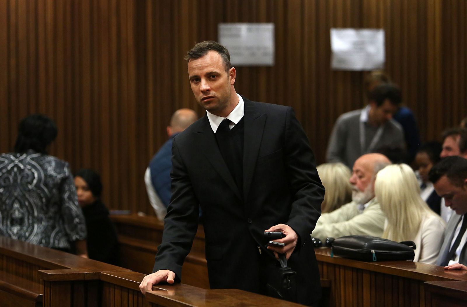 Imagen de archivo de Pistorius durante su presencia en el tribunal.
