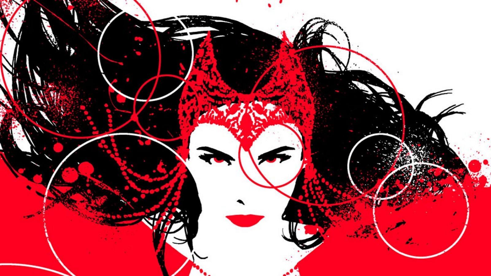 Fragmento de una de las portadas de David Aja para 'La Bruja Escarlata'