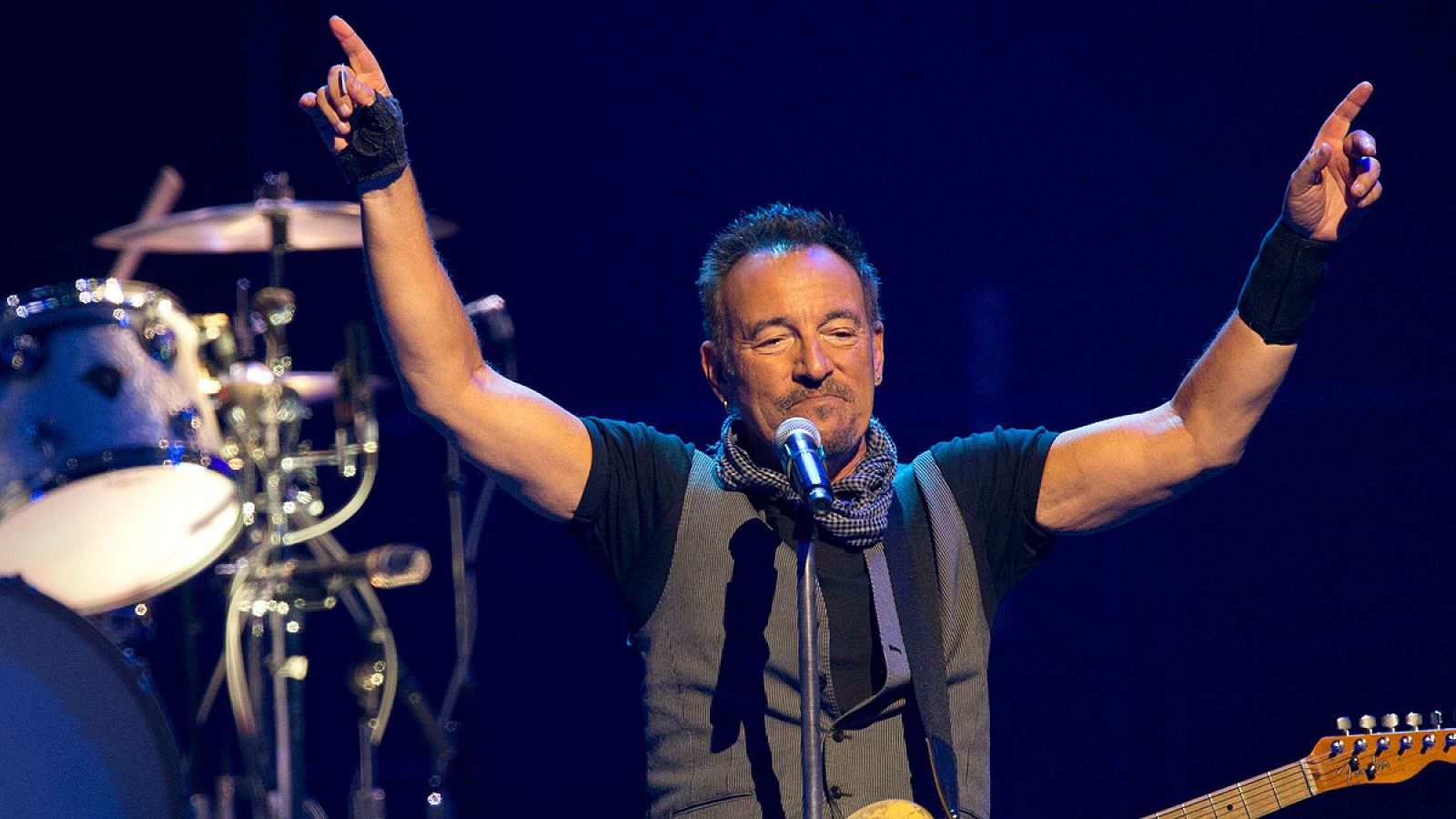 Bruce Springsteen, durante un concierto en París