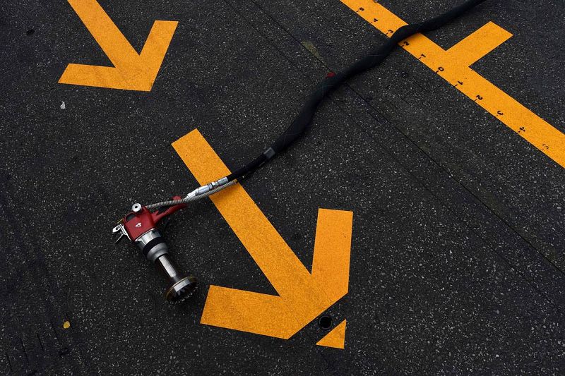 La zona de talleres del circuito  de Hockenheim durante los entrenamientos de la F1