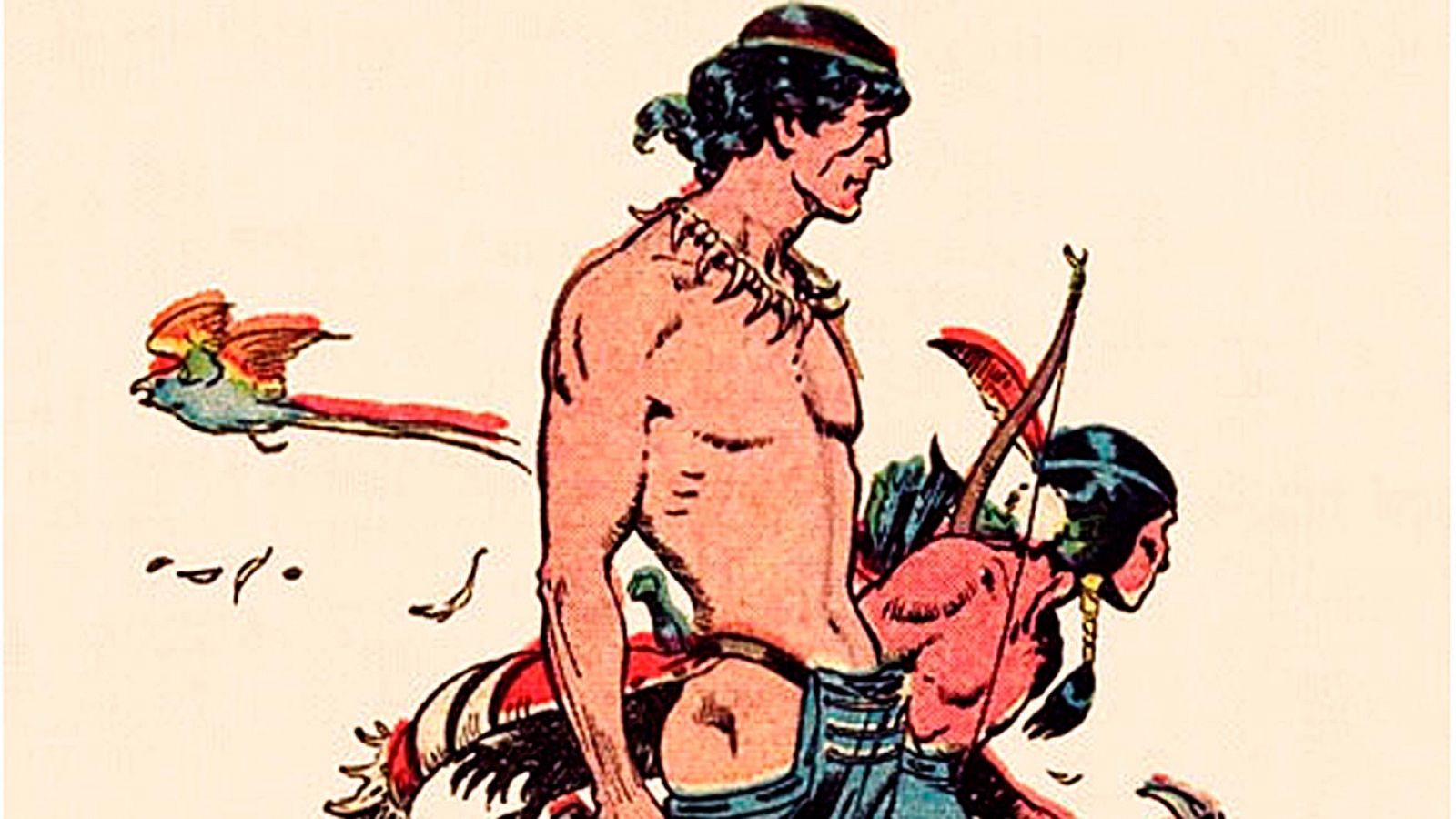 Fragmento de la portada de 'White Indian', de Frazetta