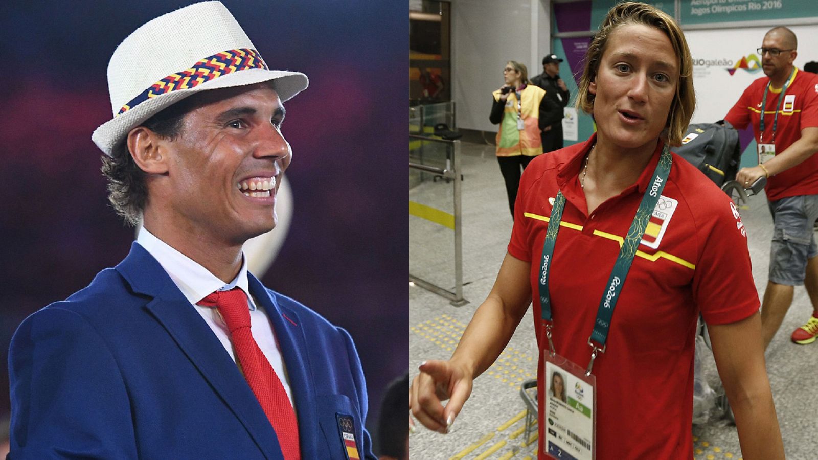 Rafa Nadal, el abanderado oficial; Mireia Belmonte, la de los ausentes.