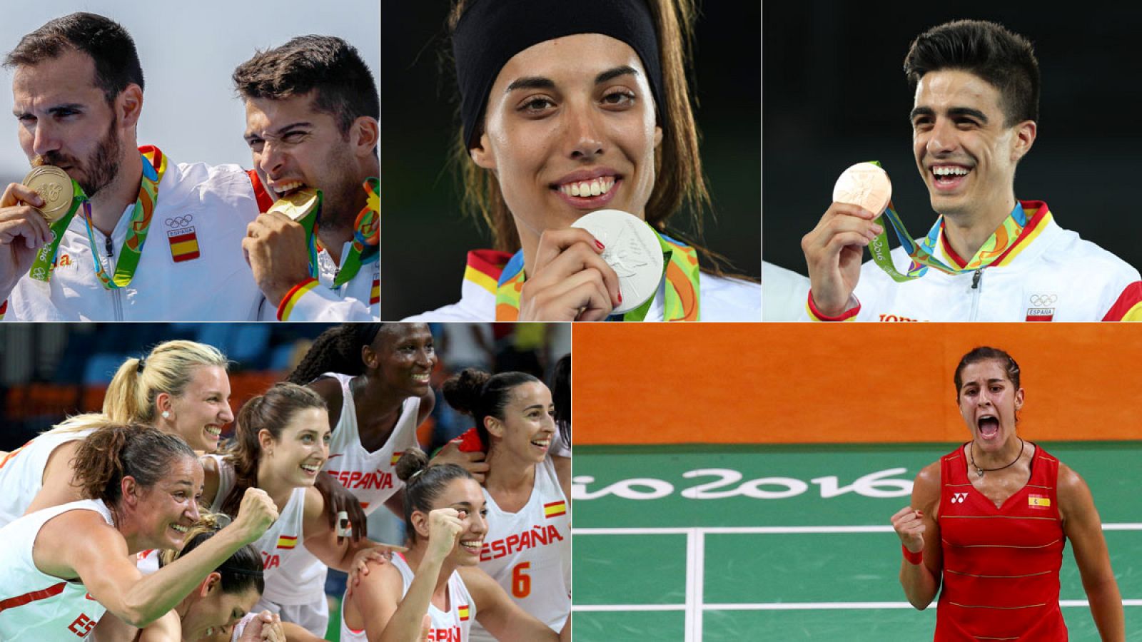 Los protagonistas de las cinco medallas conseguidas este jueves