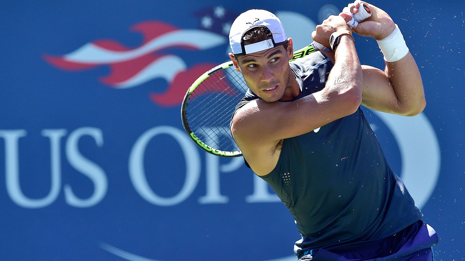 Rafa Nadal, entrenando en NUeva York para el US Open