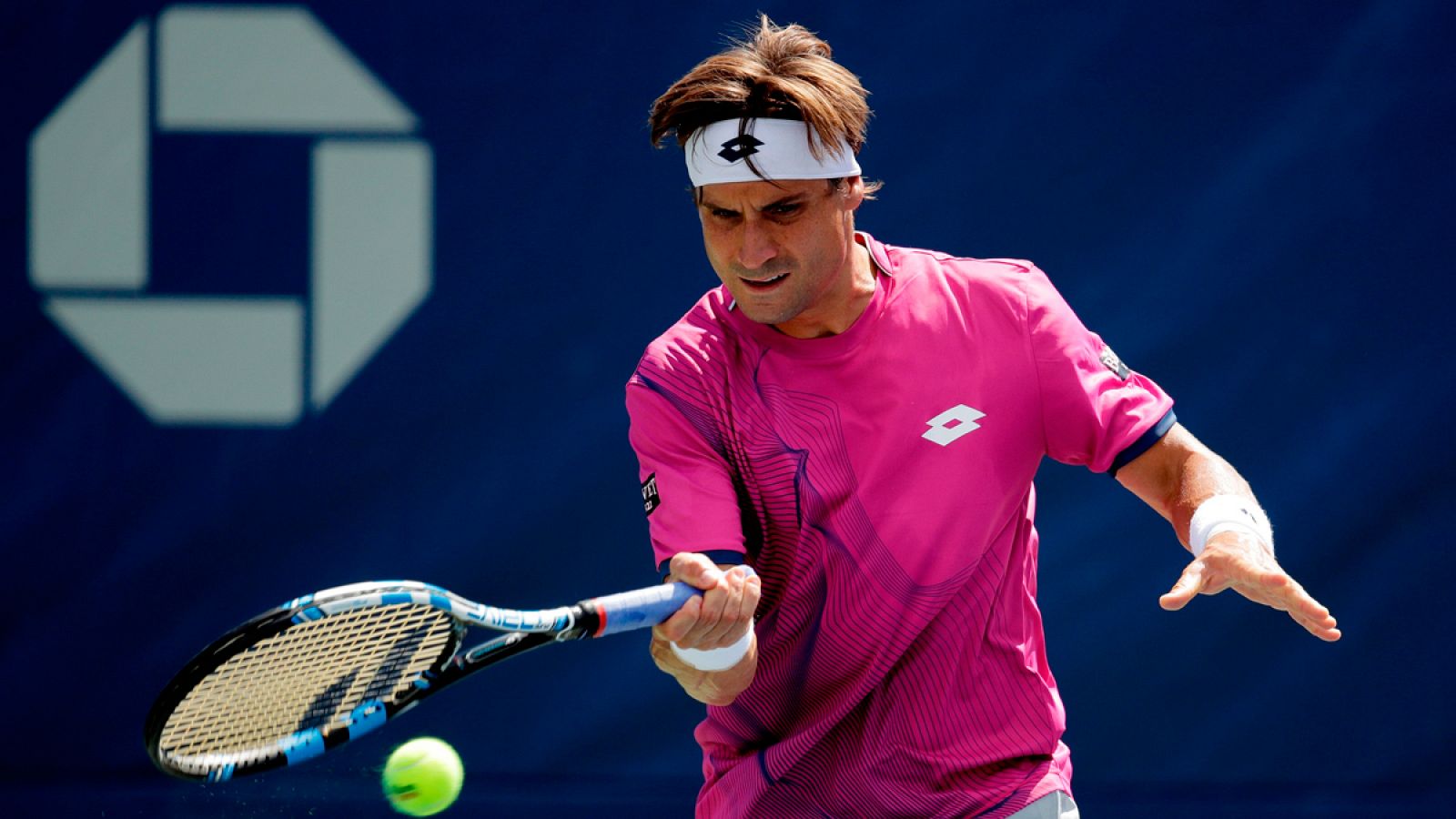 El tenista David Ferrer durante su partido contra Alexandr Dolgopolov en el US Open.