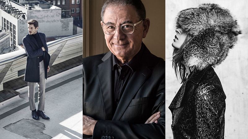 Roberto Verino con prendas de su colección de otoño 2016