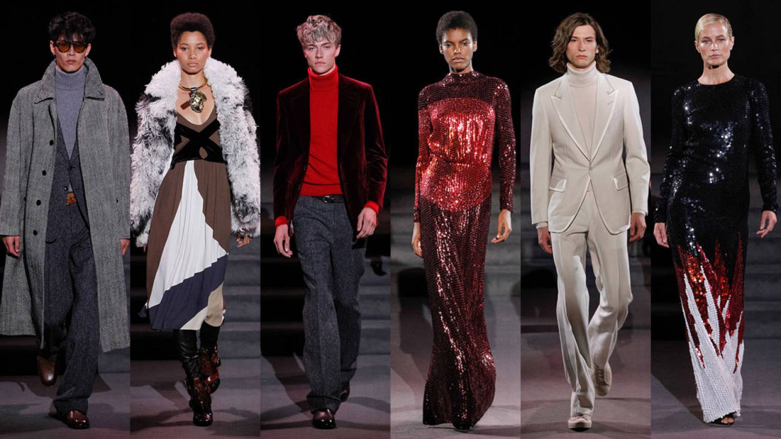 La estética disco de los años 70 inspira la colección de Tom Ford para el otoño de 2016.  