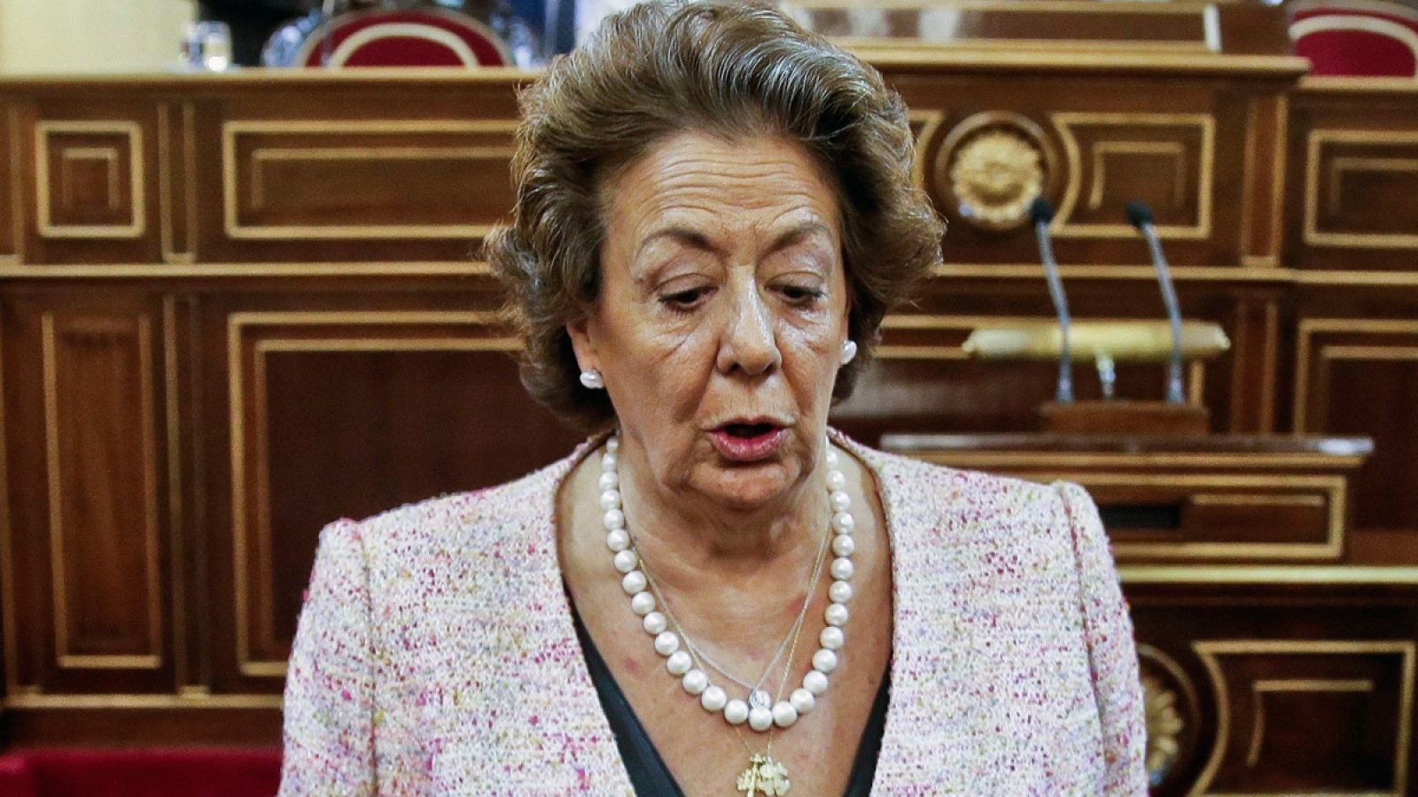 La exalcaldesa de Valencia Rita Barberá, en el Senado