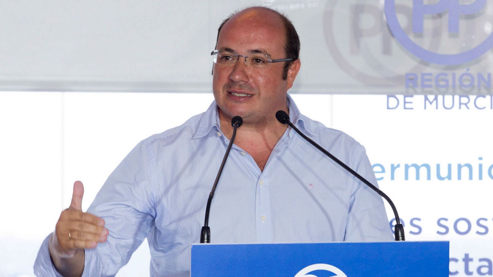 El secretario general del PP de Murcia y presidente de la región Pedro Antonio Sánchez