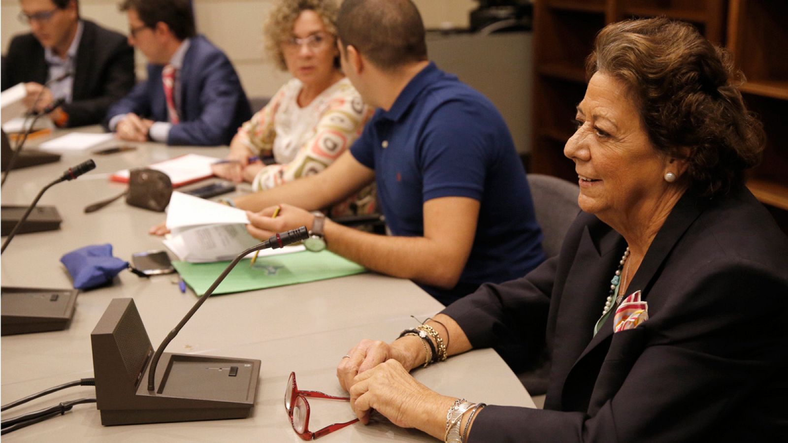 Rita Barberá, durante la reunión Grupo Mixto del Senado.