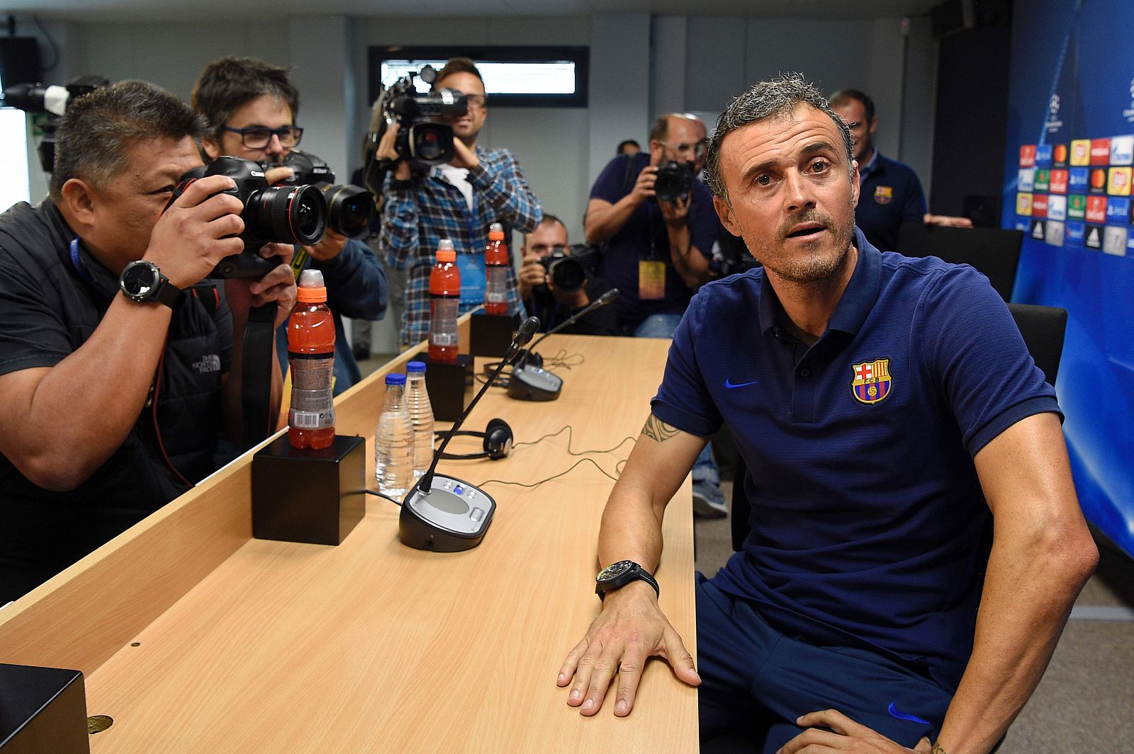 Luis Enrique comparece ante los medios este martes.