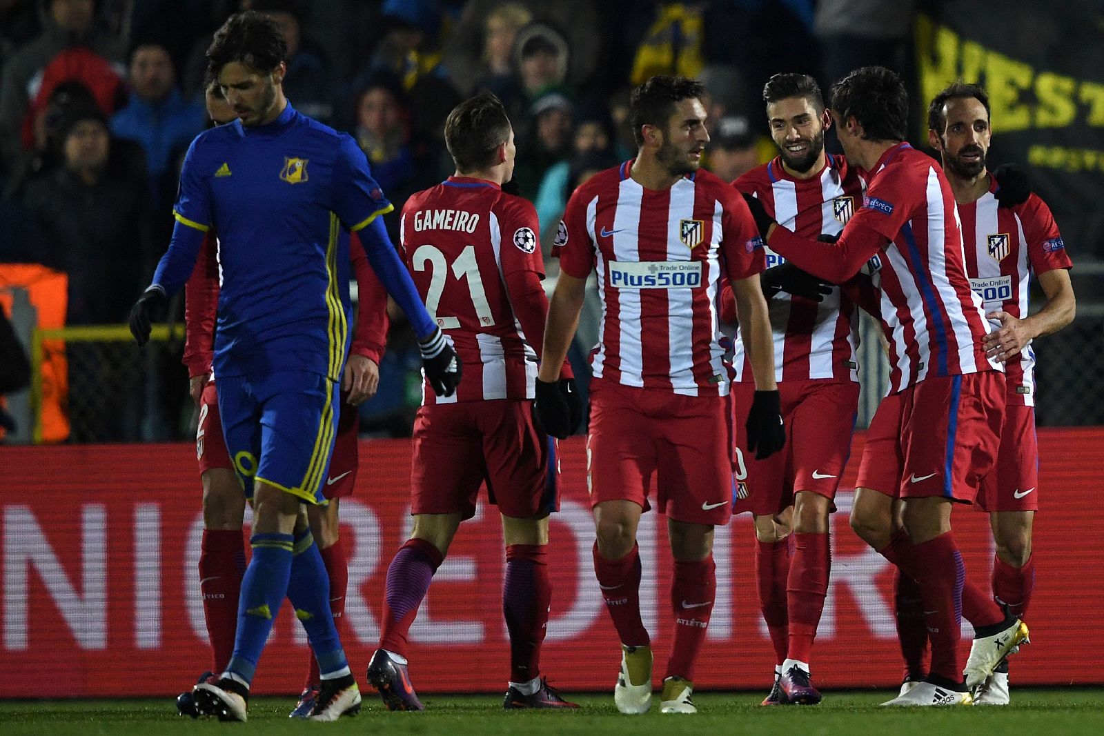 Carrasco celebra su gol ante el Rostov.