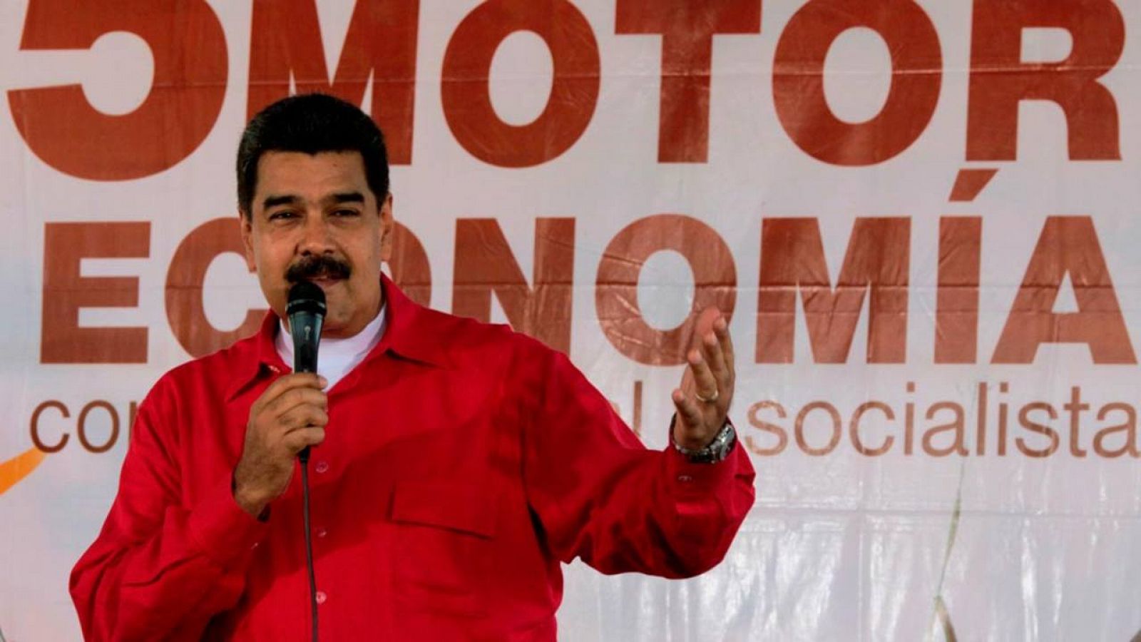 El presidente de Venezuela, Nicolás Maduro, este jueves en un acto en Caracas