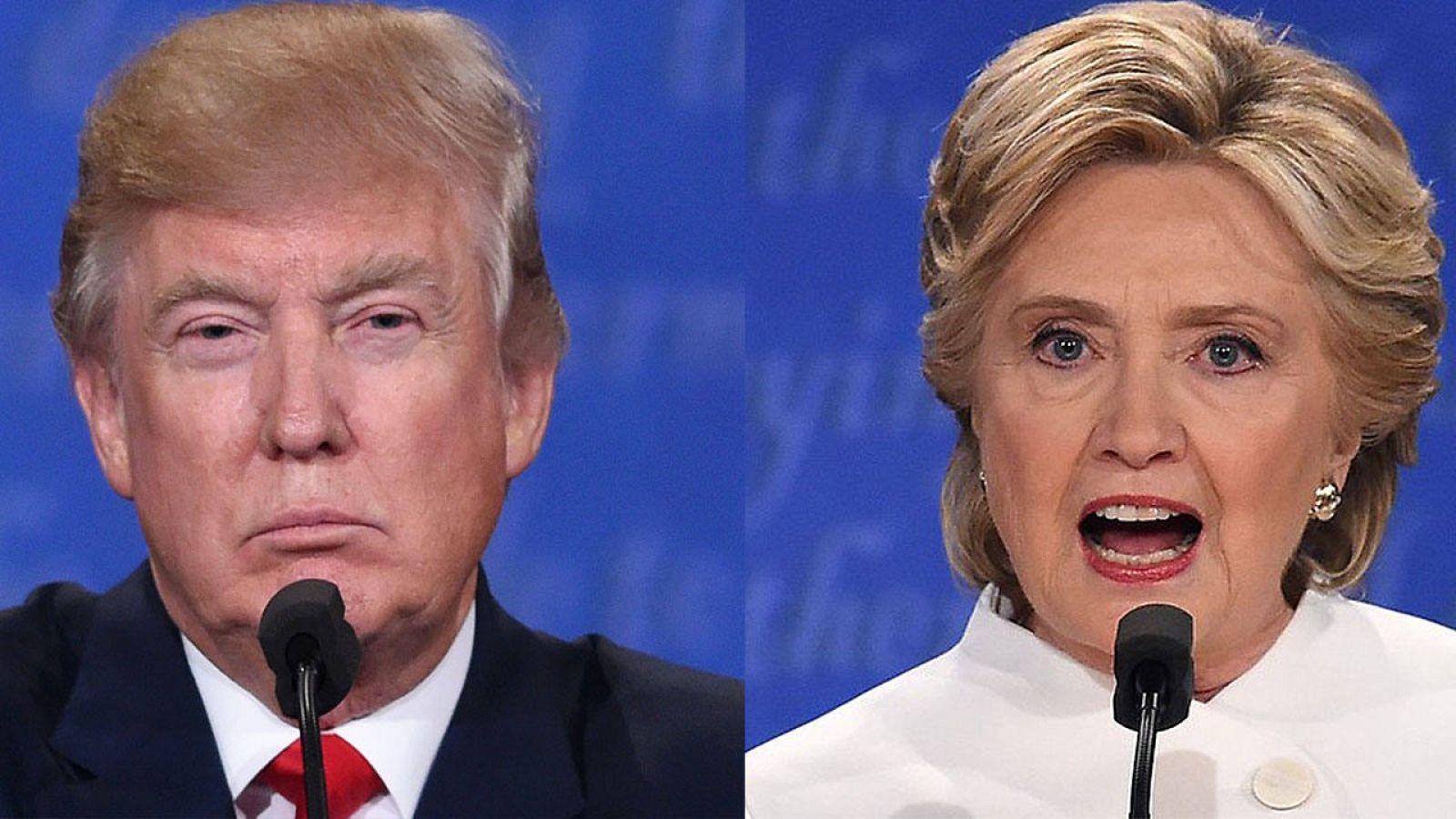 Los candidatos a la Casa Blanca: el republicano Donald Trump y la demócrata Hillary Clinton. Fotos: AFP. Saul Loeb (Trump) y Robyn Beck (Clinton) 