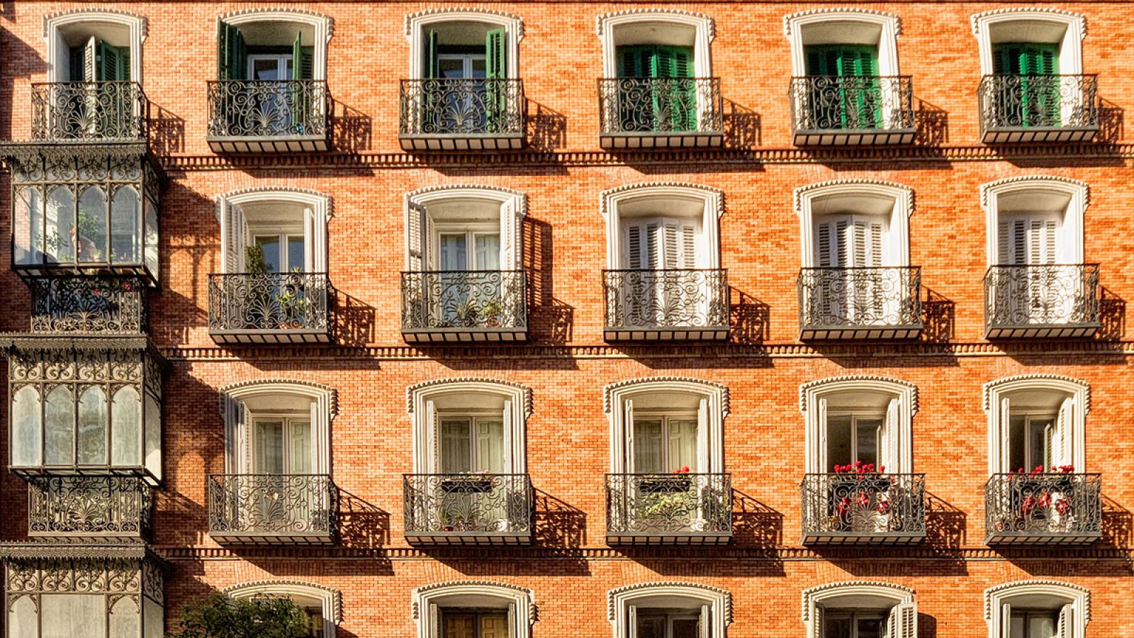 Fachada de un edificio en Madrid