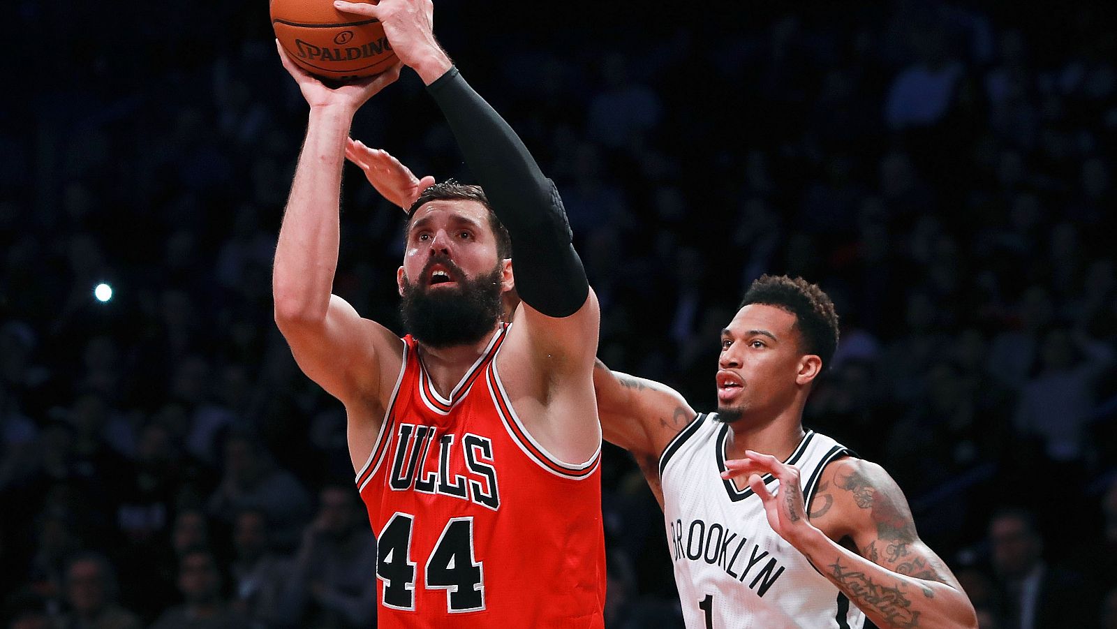 Mirotic, en el partido contra los Nets.