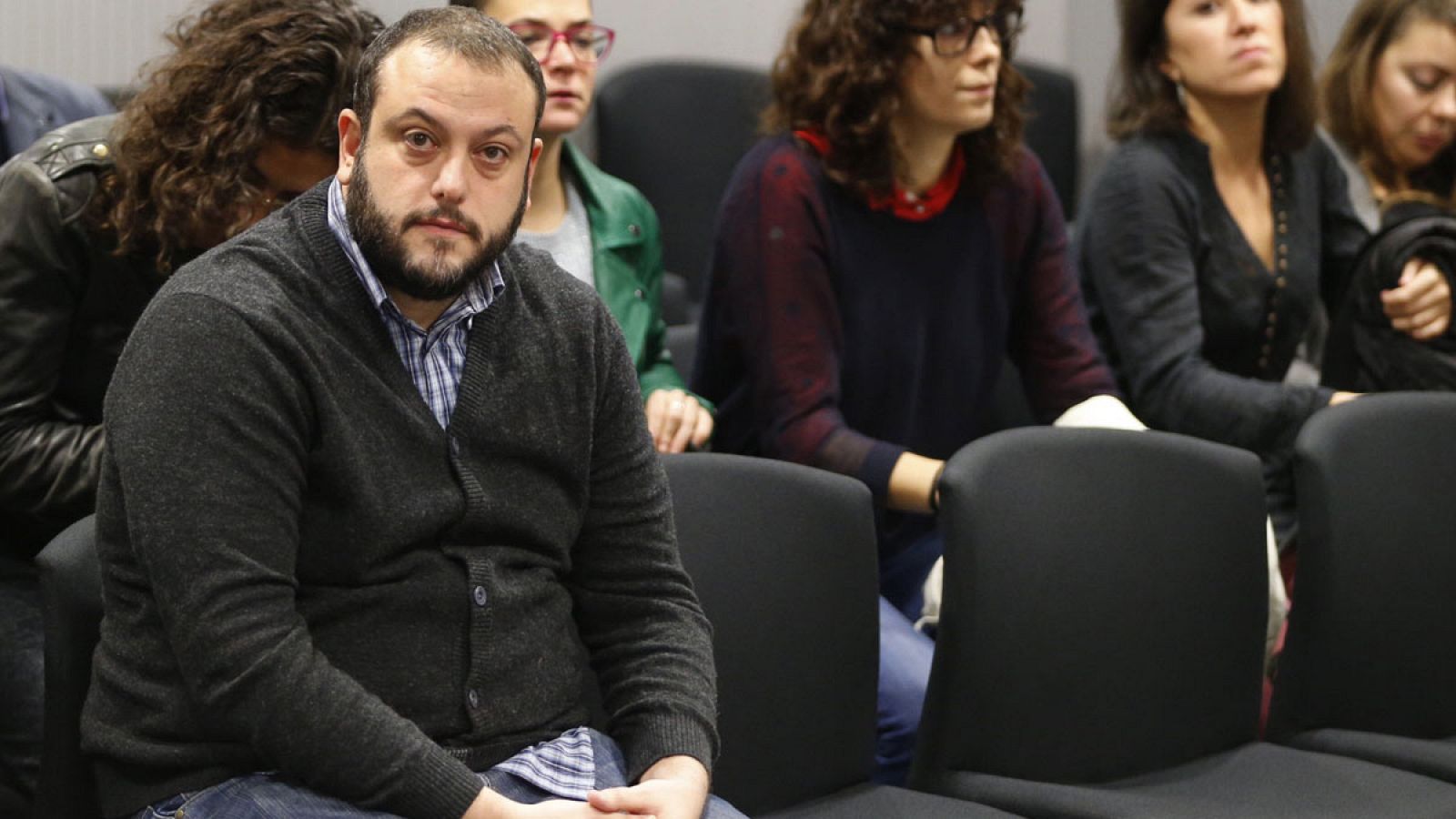 El concejal de Ahora Madrid Guillermo Zapata durante el juicio contra él en la Audiencia Nacional