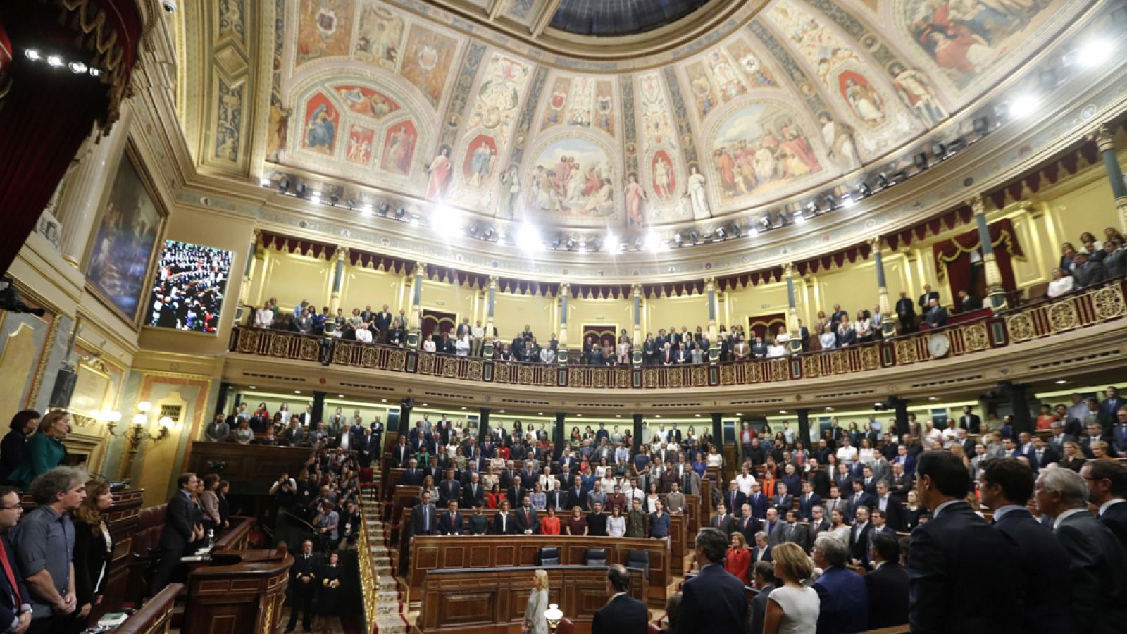 El Congreso de los Diputados al inicio del debate de investidura de Mariano Rajoy