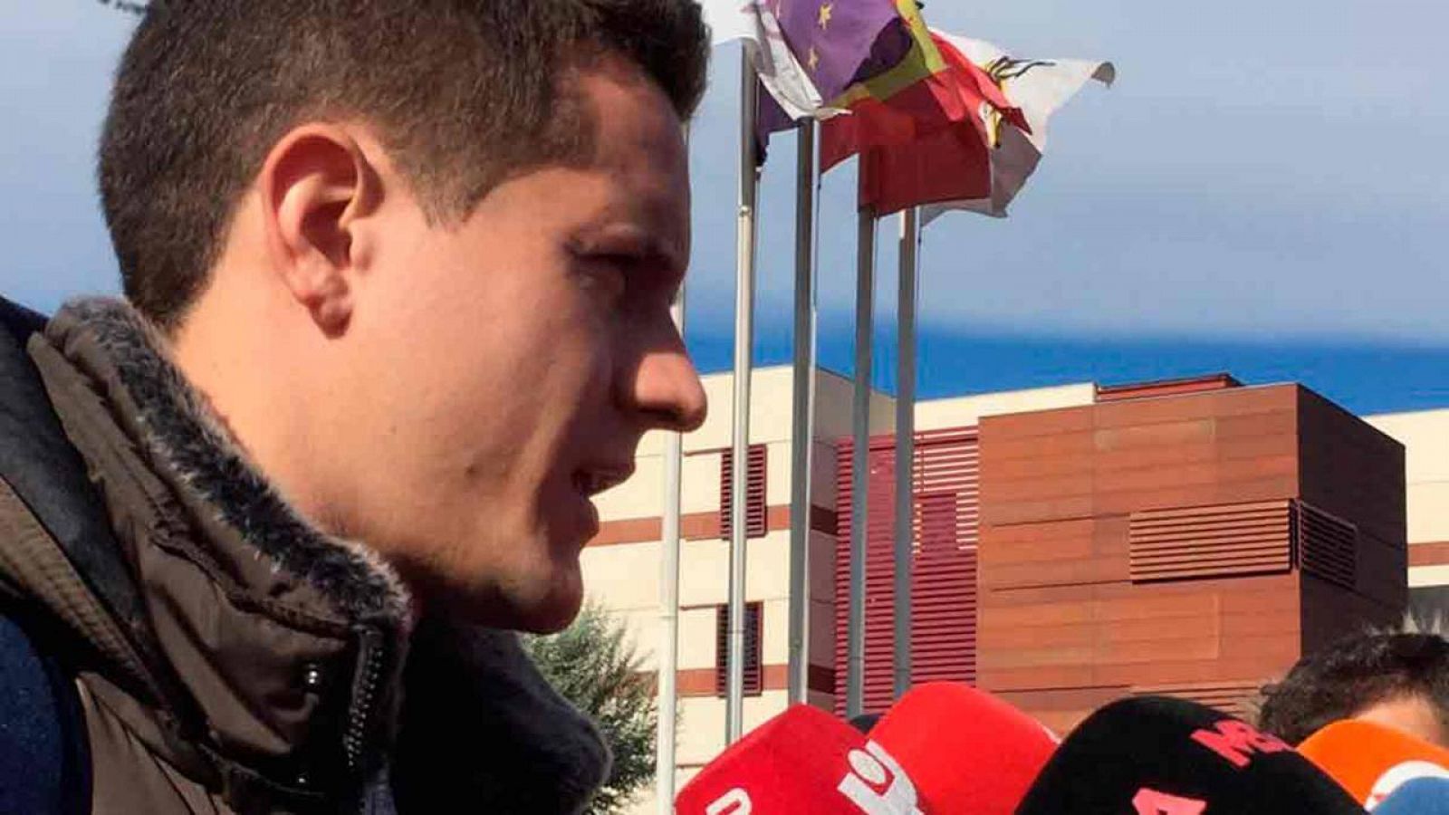 Ander Herrera en la concentración de España