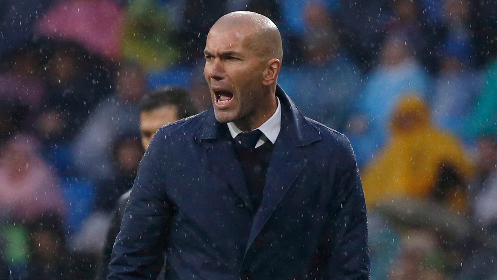 Zidane durante el partido ante el Sporting