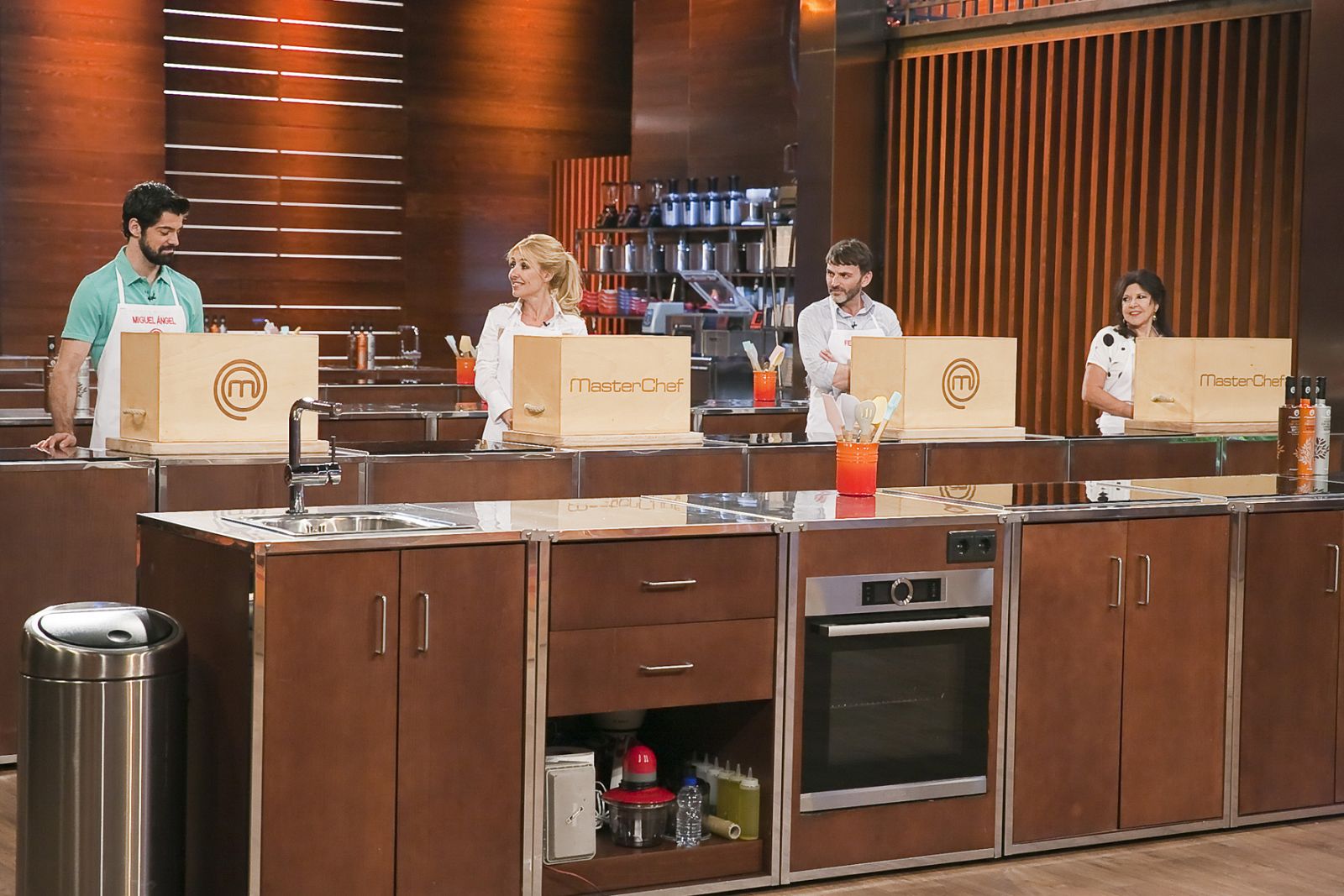 Los cuatro finalistas, en la final de MasterChef Celebrity